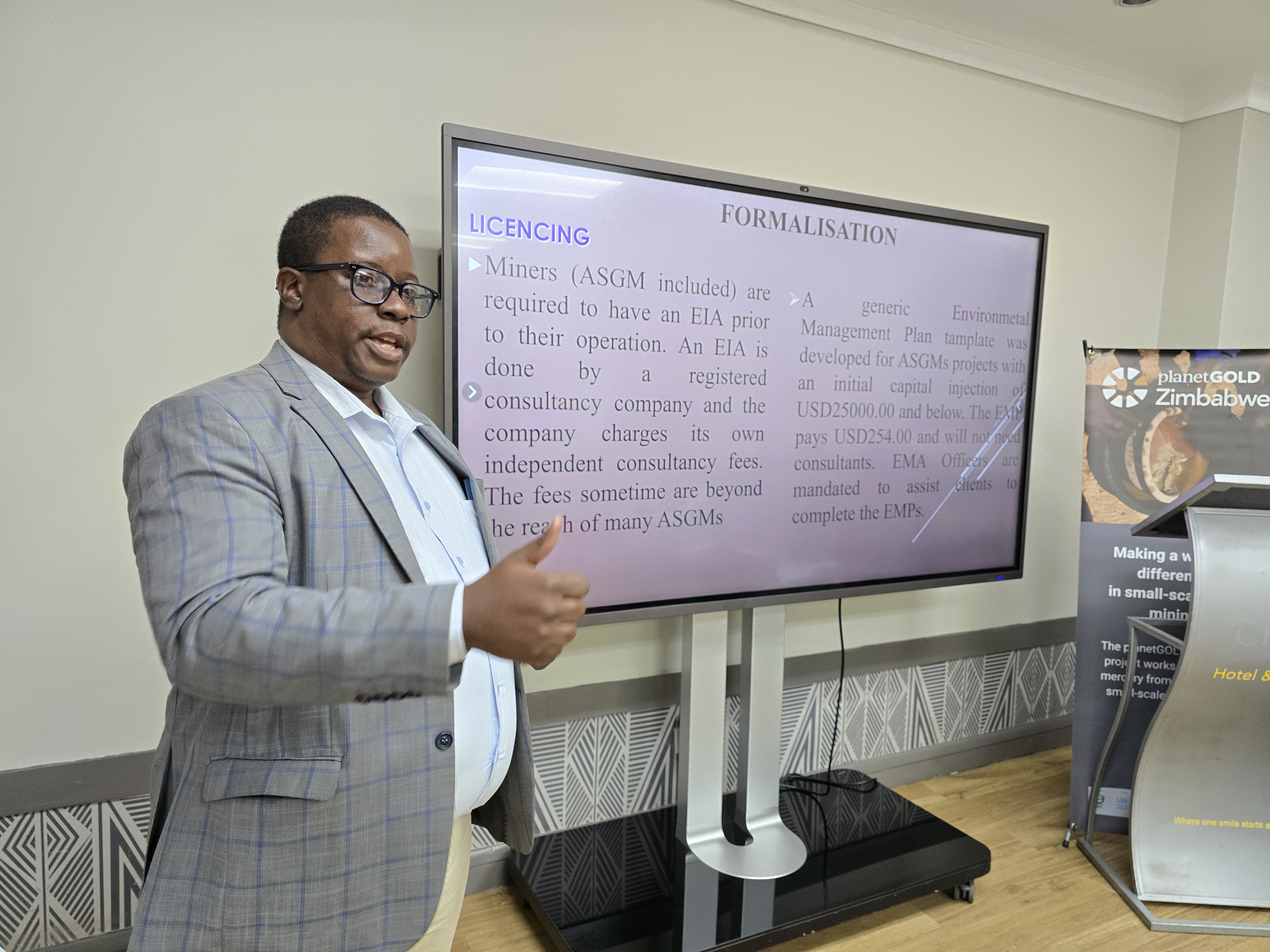 Mr. A. t. Chikurura presenting on behalf of the Environmental Management Agency