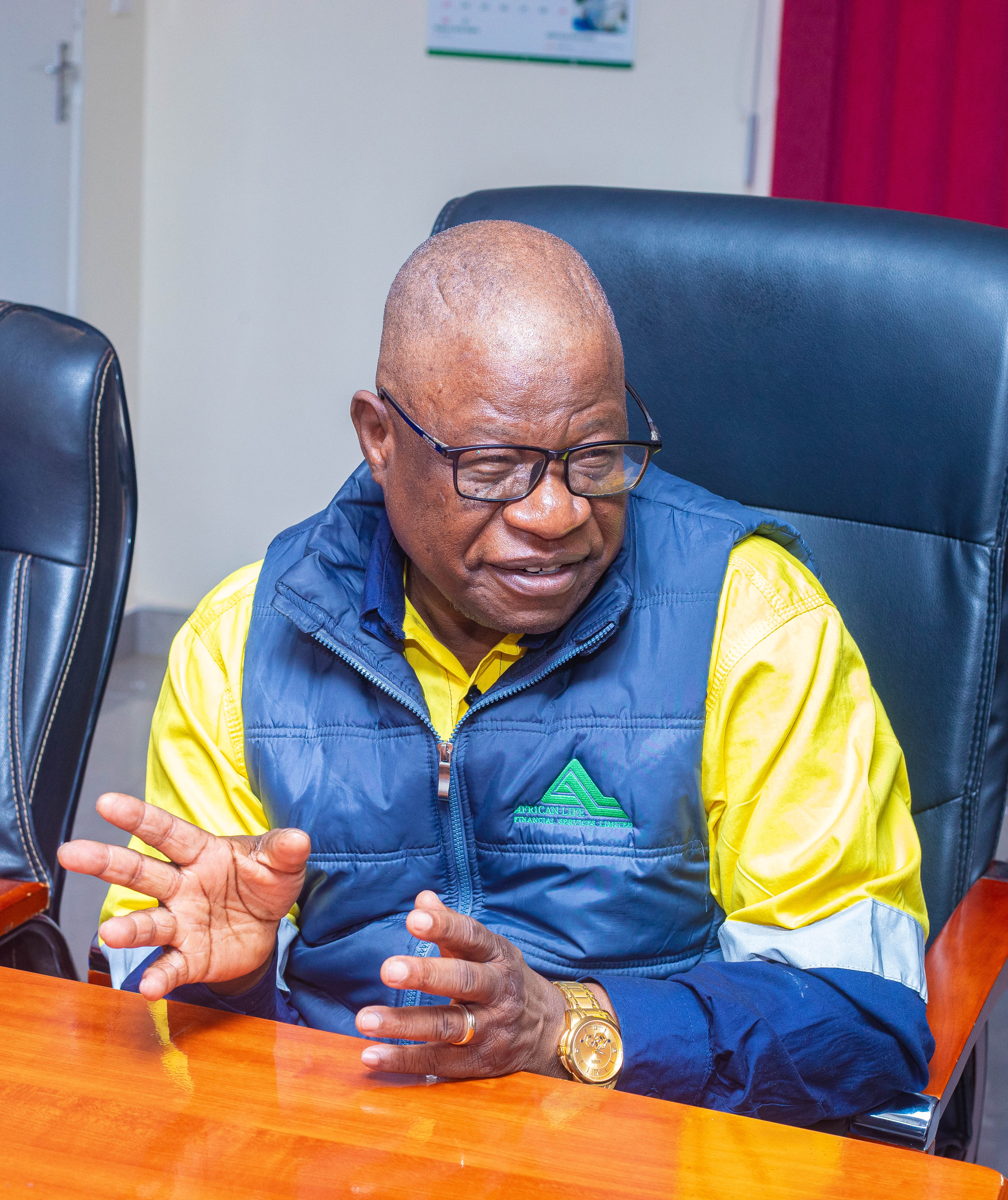 Ministry of Mines and Minerals Development Permanent Secretary Dr. Hapenga Kabeta During the the courtesy call on the Eastern Province Permanent Secretary Mr. Paul Thole