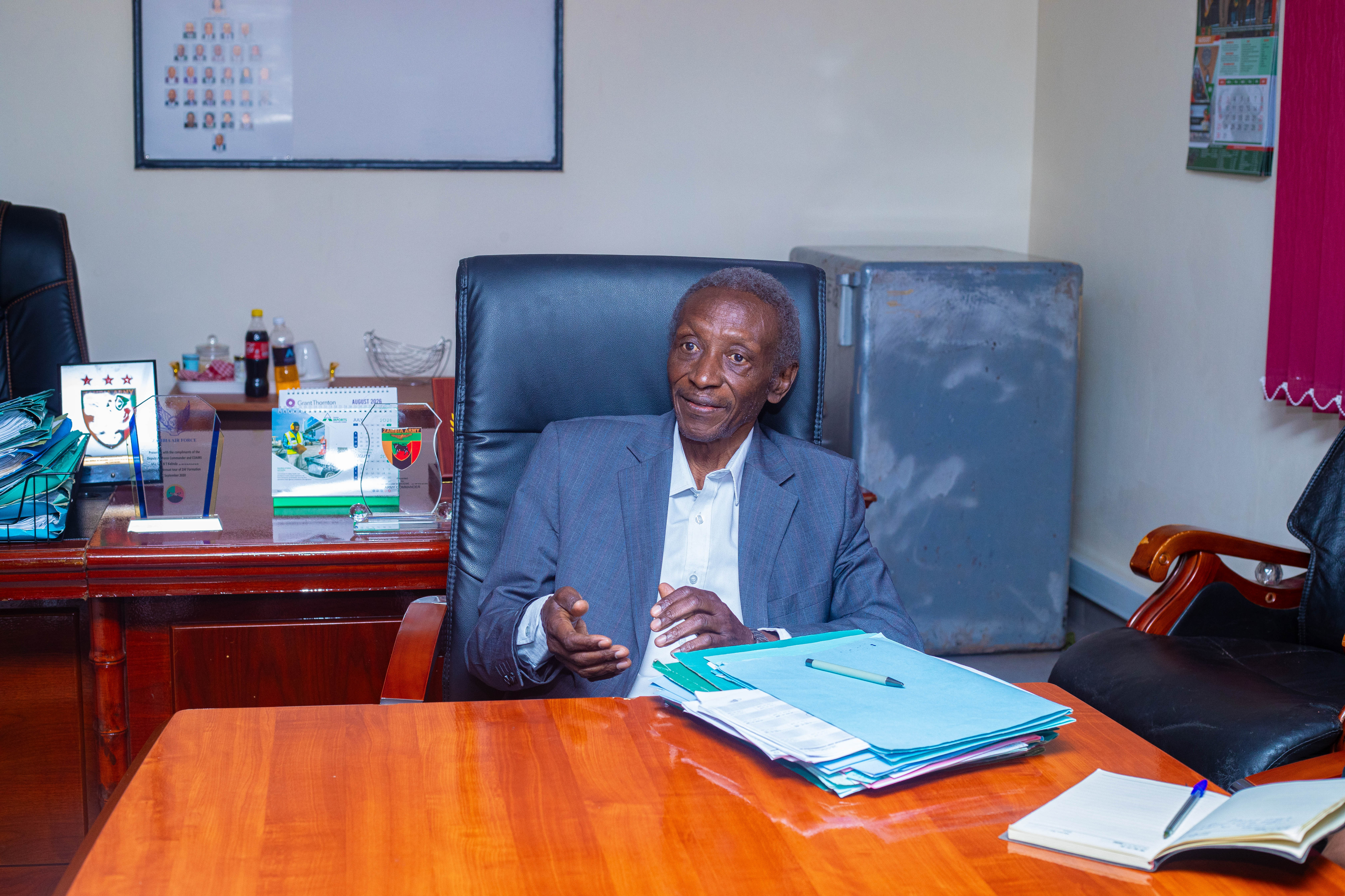 Eastern Province Permanent Secretary Mr. Paul Benjamin Thole during a courtesy call on his office