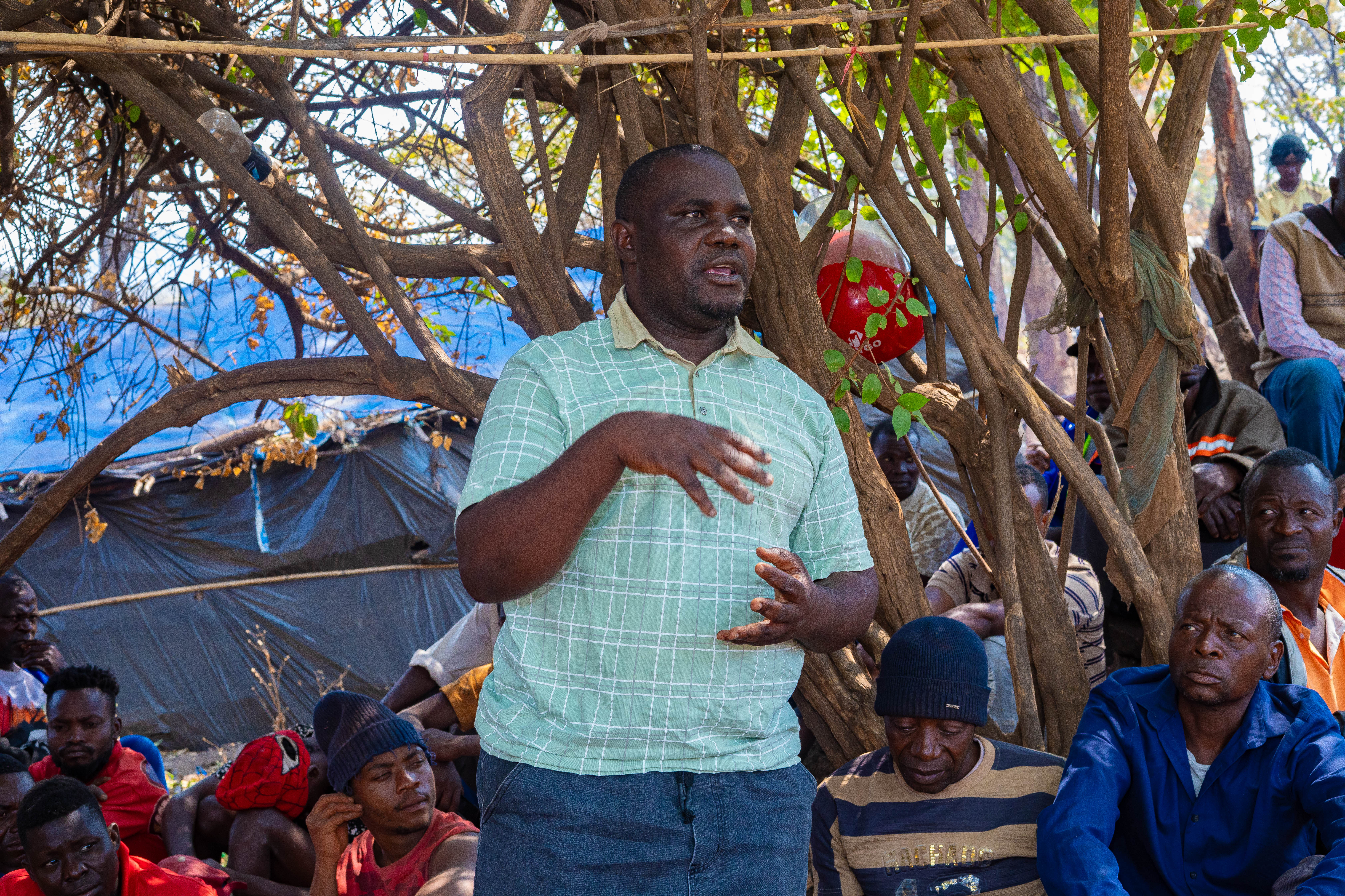 Artisanal Miners’ Representative Mr. Raphael Baluwa raises concerns on access to mining licences.