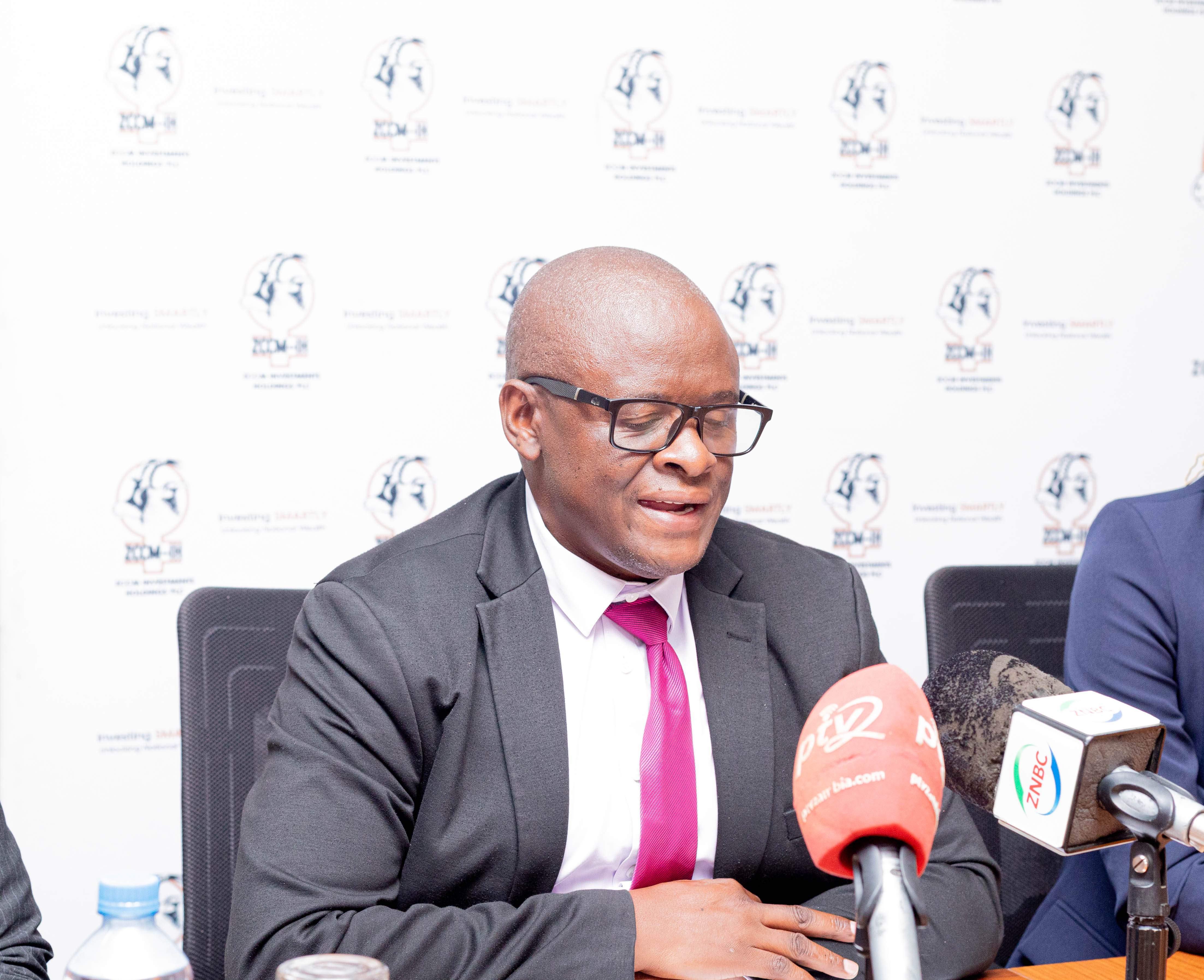 Mr. Constantino Mwembela representing ZEMA during the MoU signing giving his remarks
