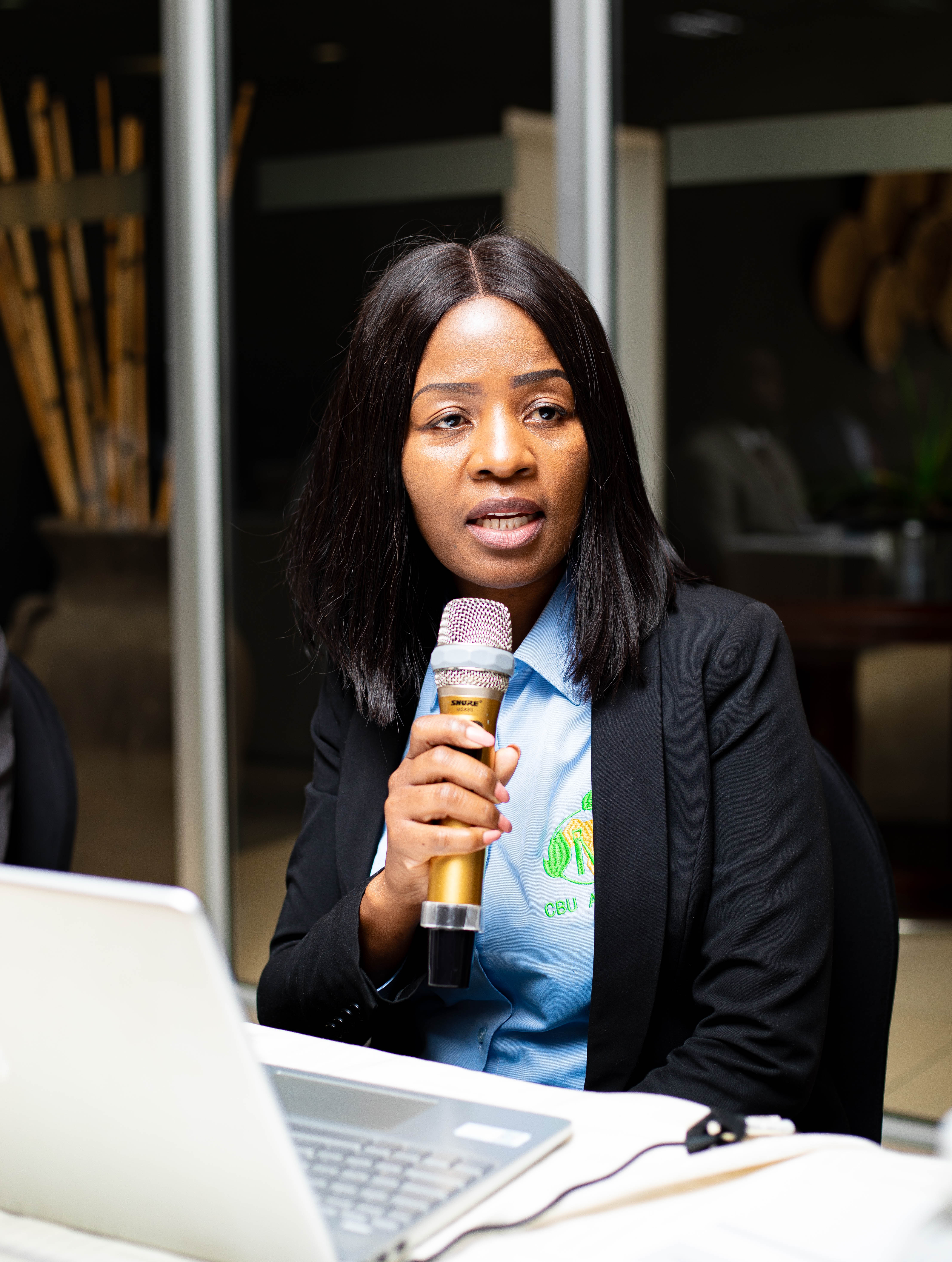 Dr. Tina Chanda from the Copperbelt University during discussinons and recommendation at the National Advisory Committee