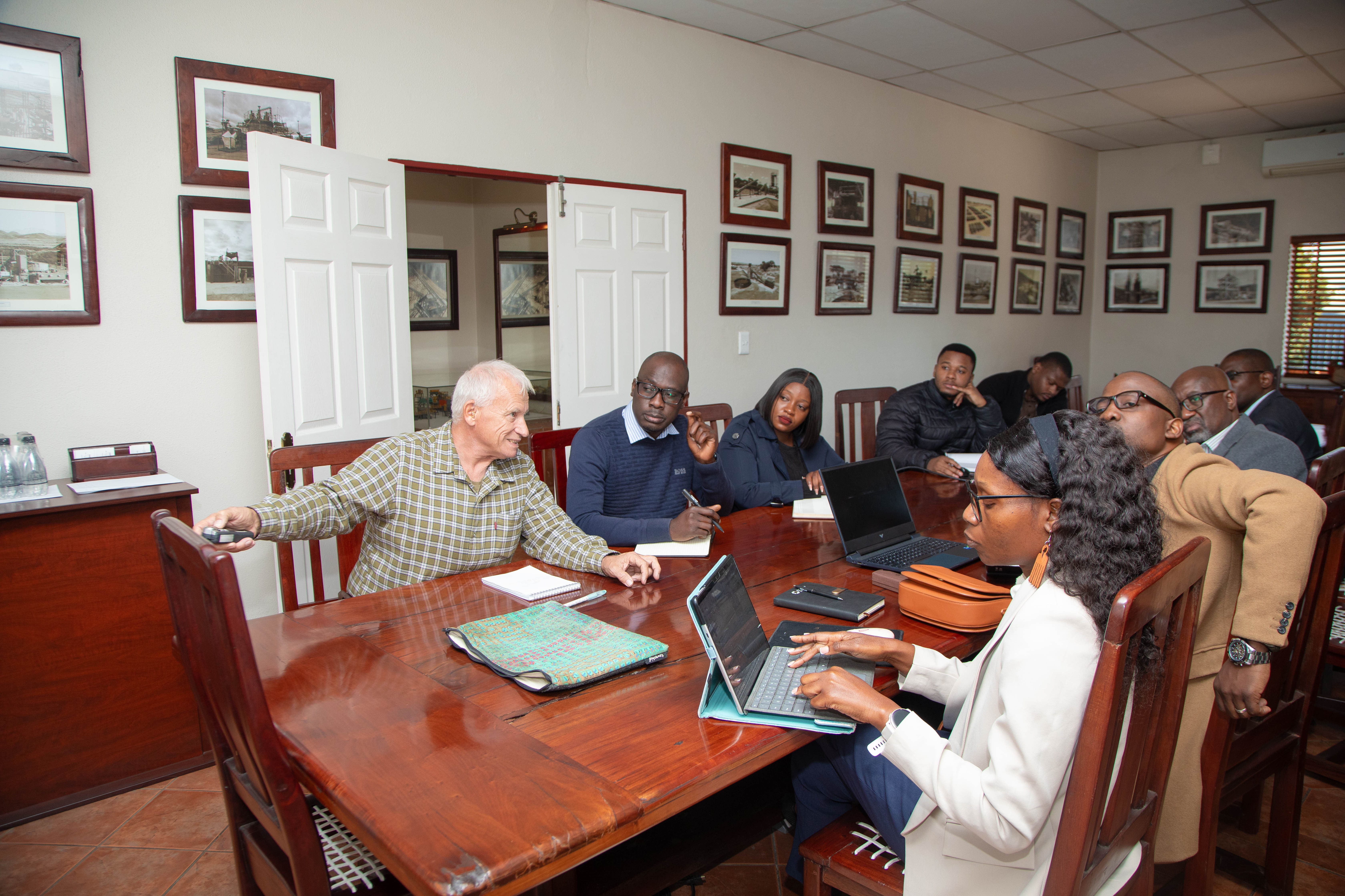 The planetGOLD Zambia Project team, ZEMA and other stakeholders during a presentation by Altenative Processing Teccnologies