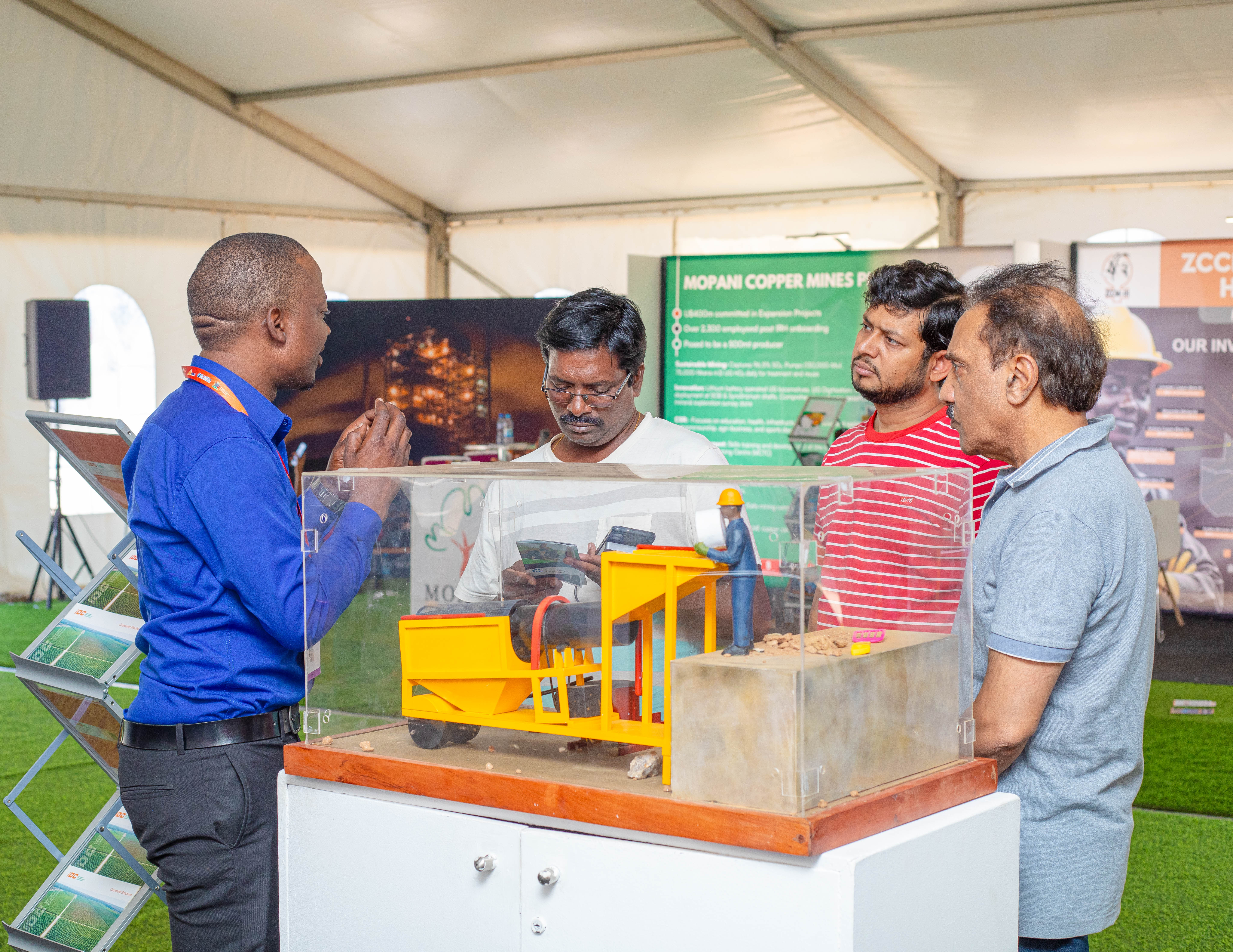 Visitors at the booth