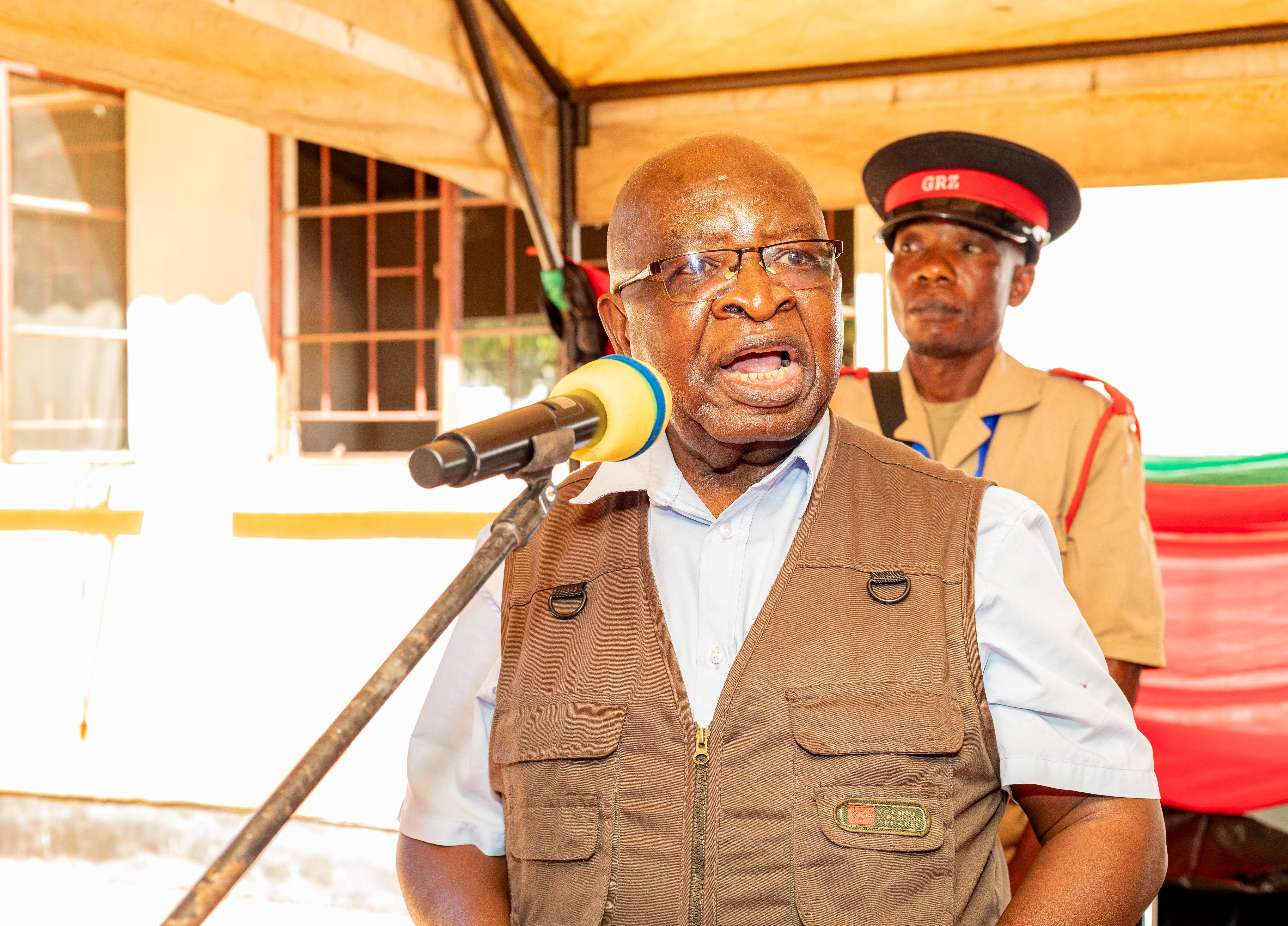 Chief Bunda Bunda giving remarks during the commemoration of labour day in Rufunsa Disrict