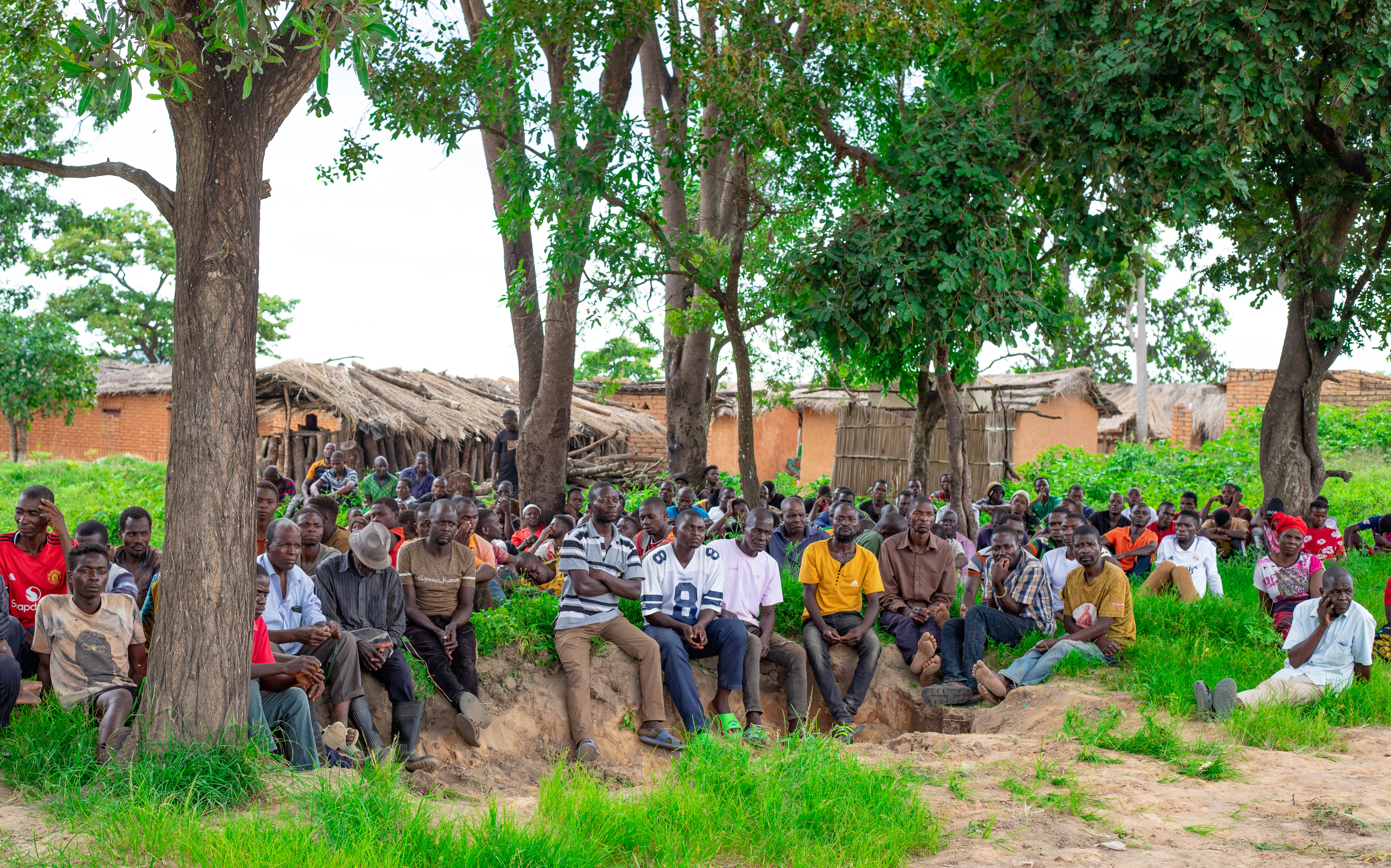 ASG Miners listening to a live performance by the Big Team Music group