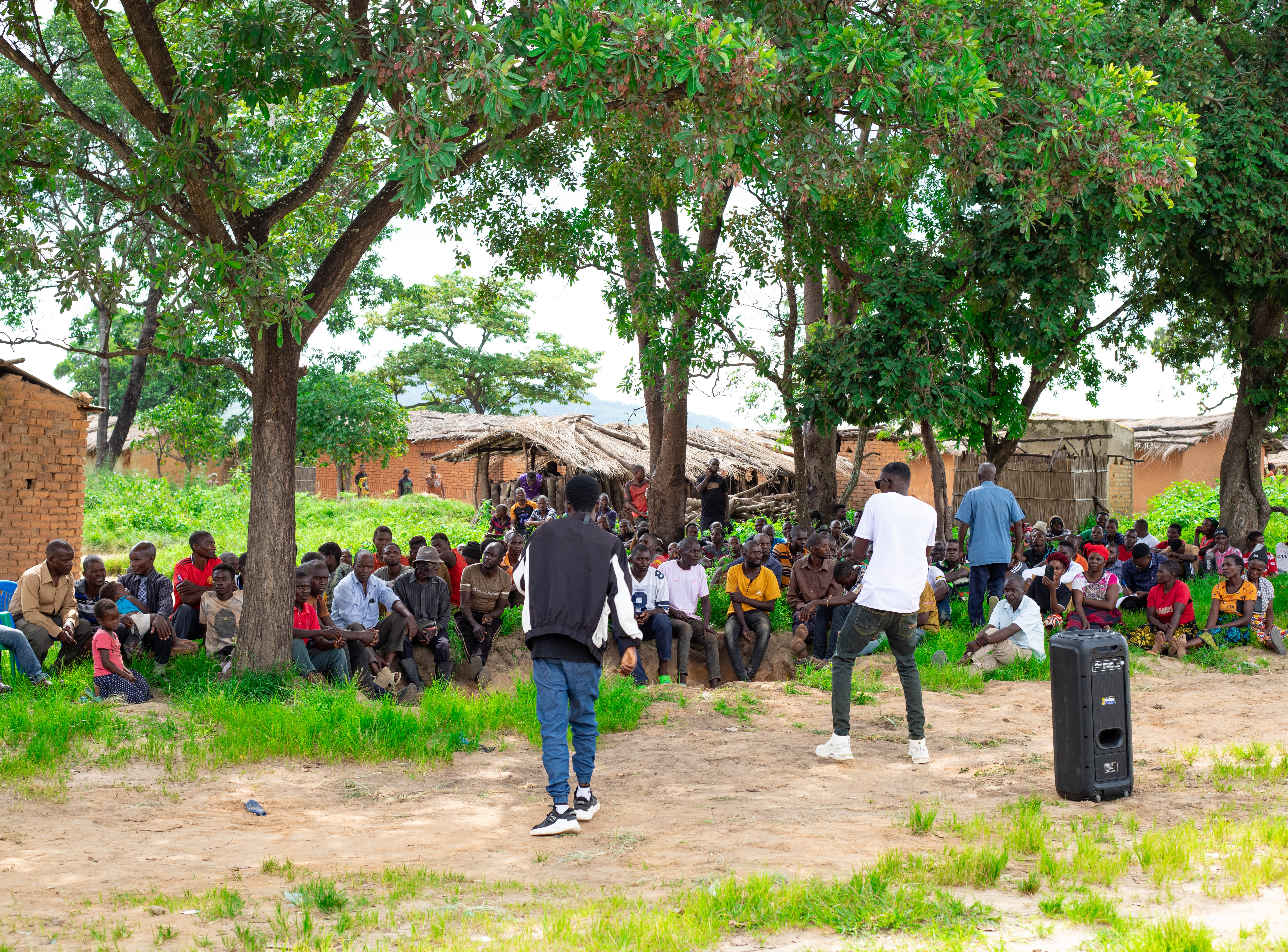 The Big Team Music group performing one of their songs to an ASG Mining Audience