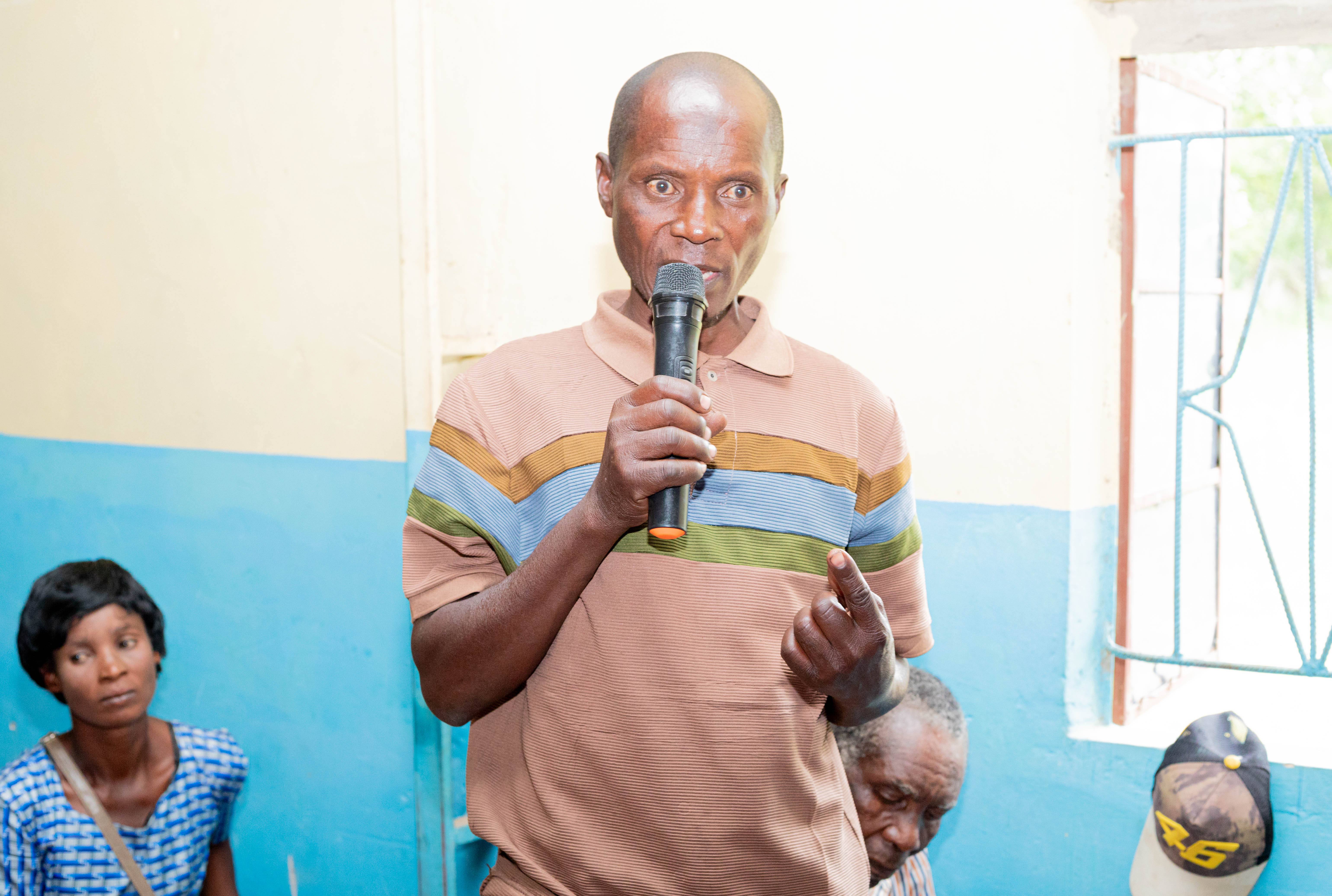 Mr. Joseph Muswema describing the cuktural beliefs and barriers hindering women from mining activities