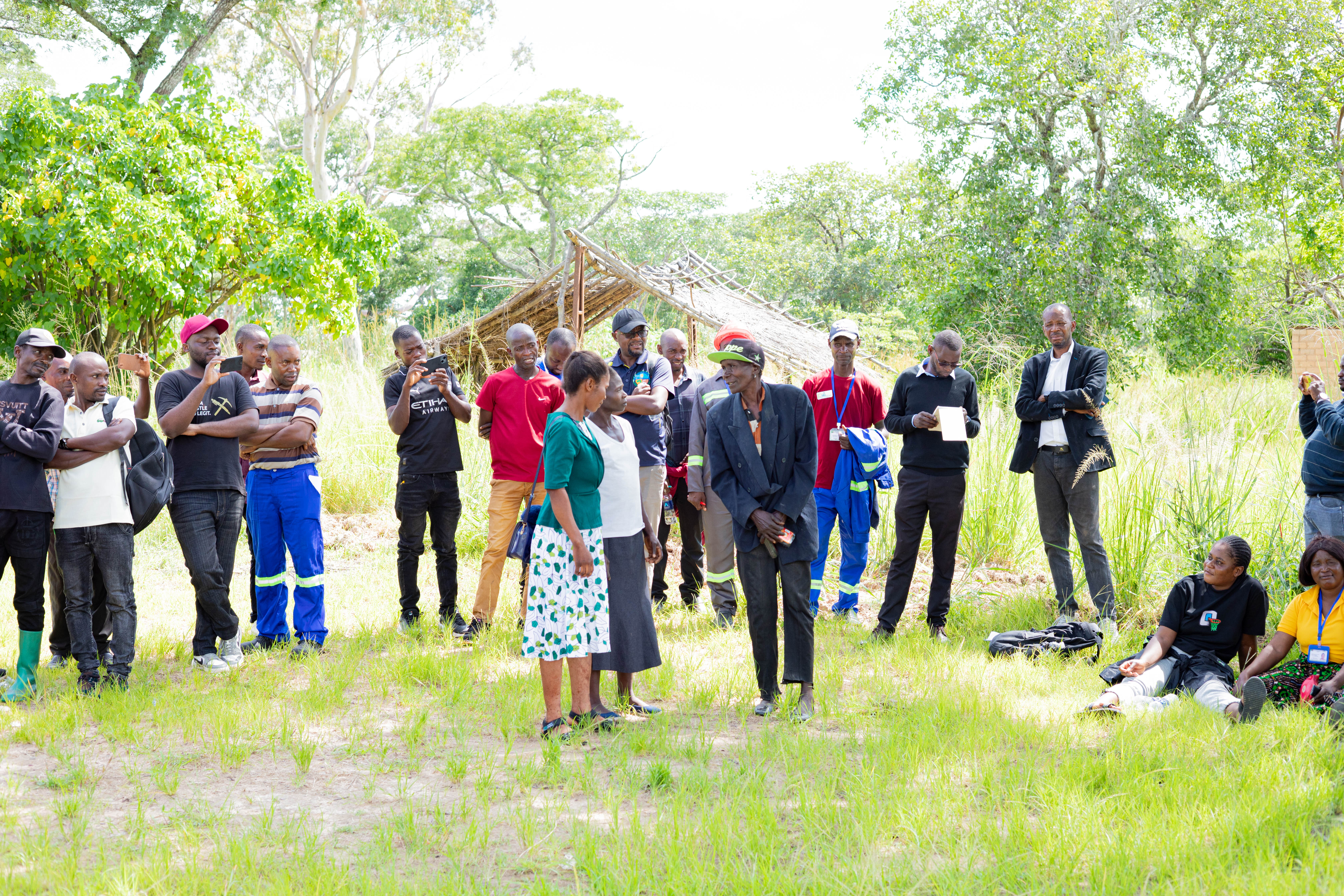 Mining Coorperatives doing a sketch on how Women have been impedated from participating in mining activities