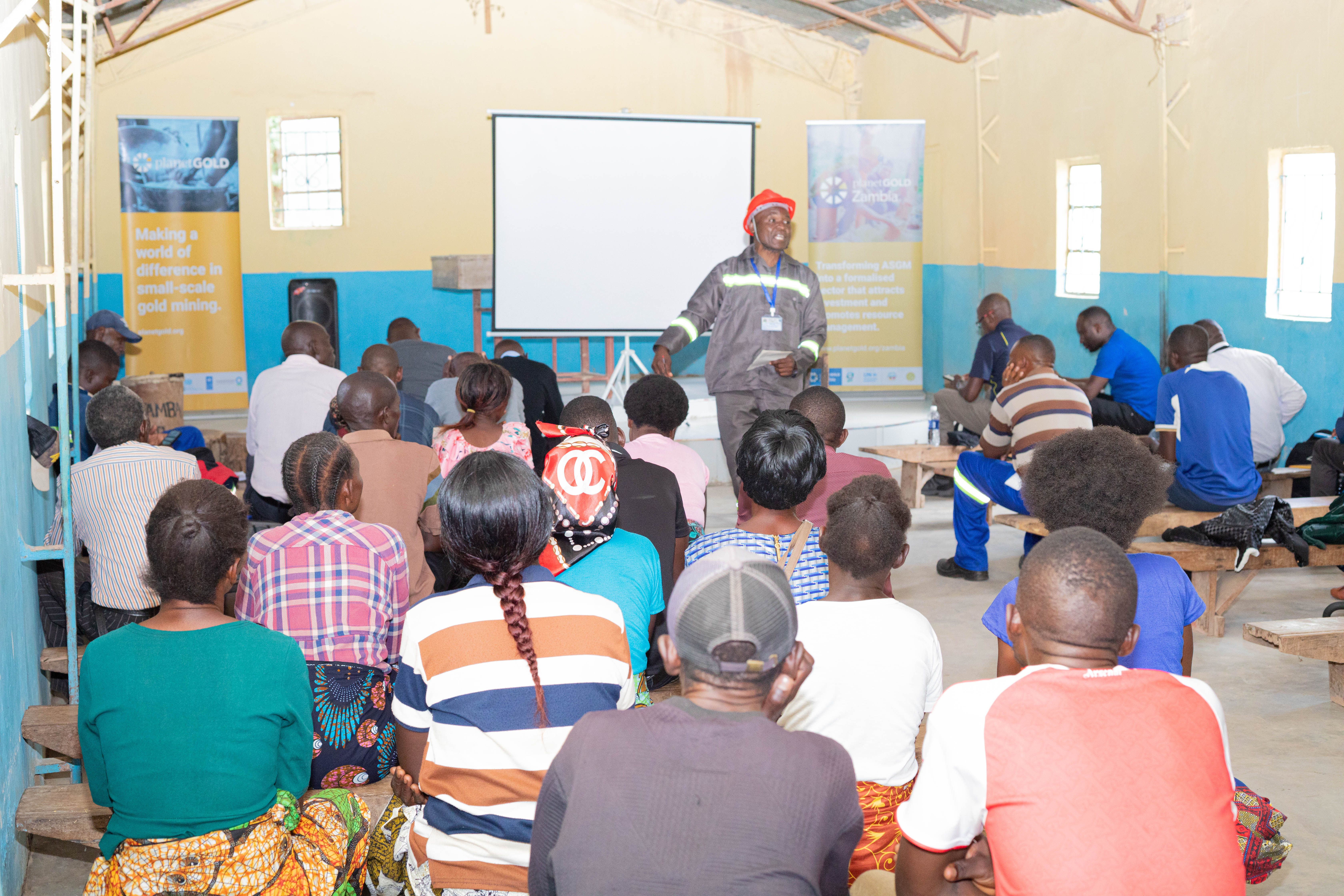 Headman Mutamba Welcoming Miners and Key Ktakeholders to the Gender Mapping and Mainstreaming Engagemnt