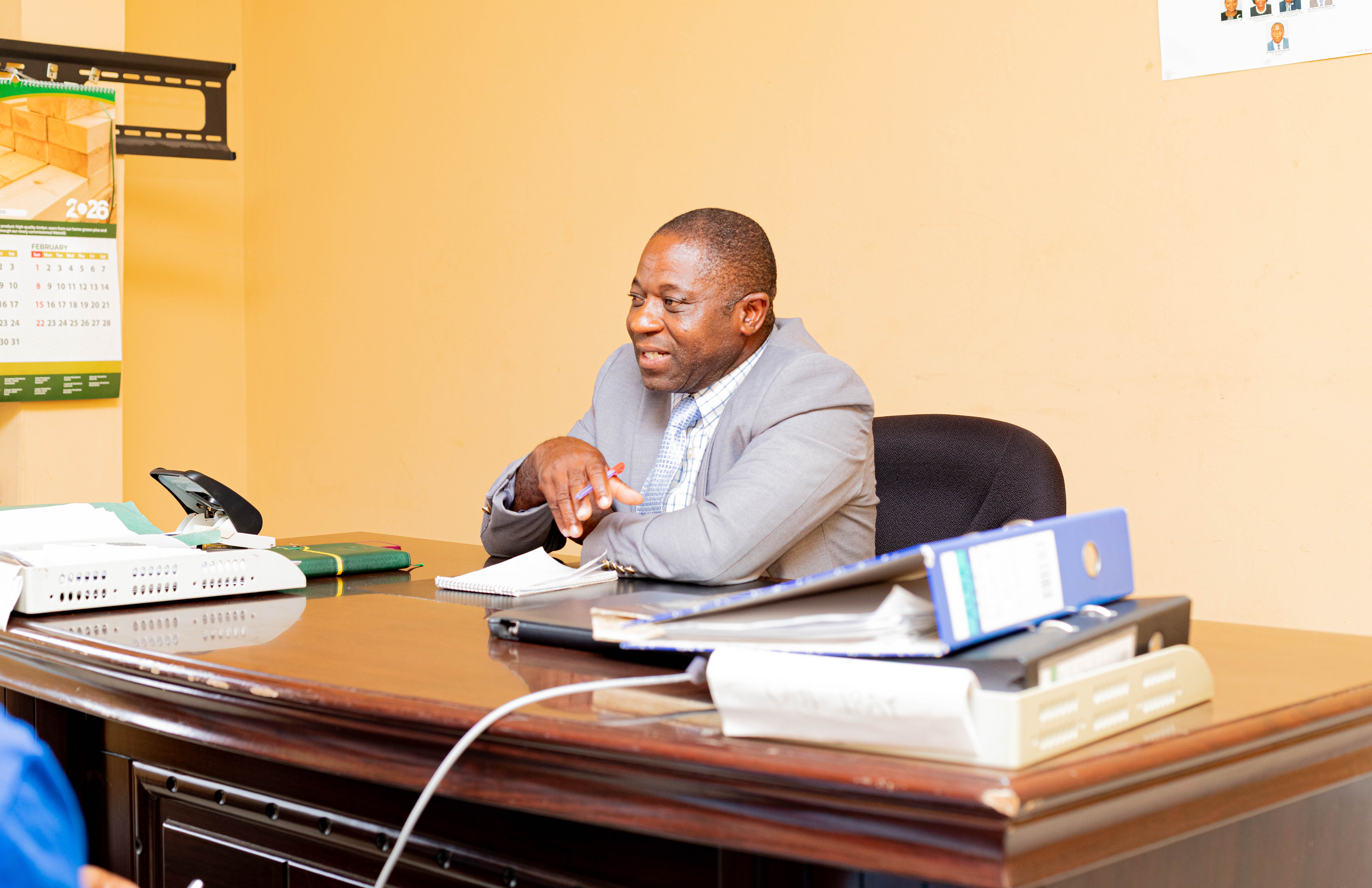 Mr Christopher, District Administrative Officer for Shiwang’andu District, during an engagement to support coordination and strengthen governance in the artisanal and small-scale gold mining sector.