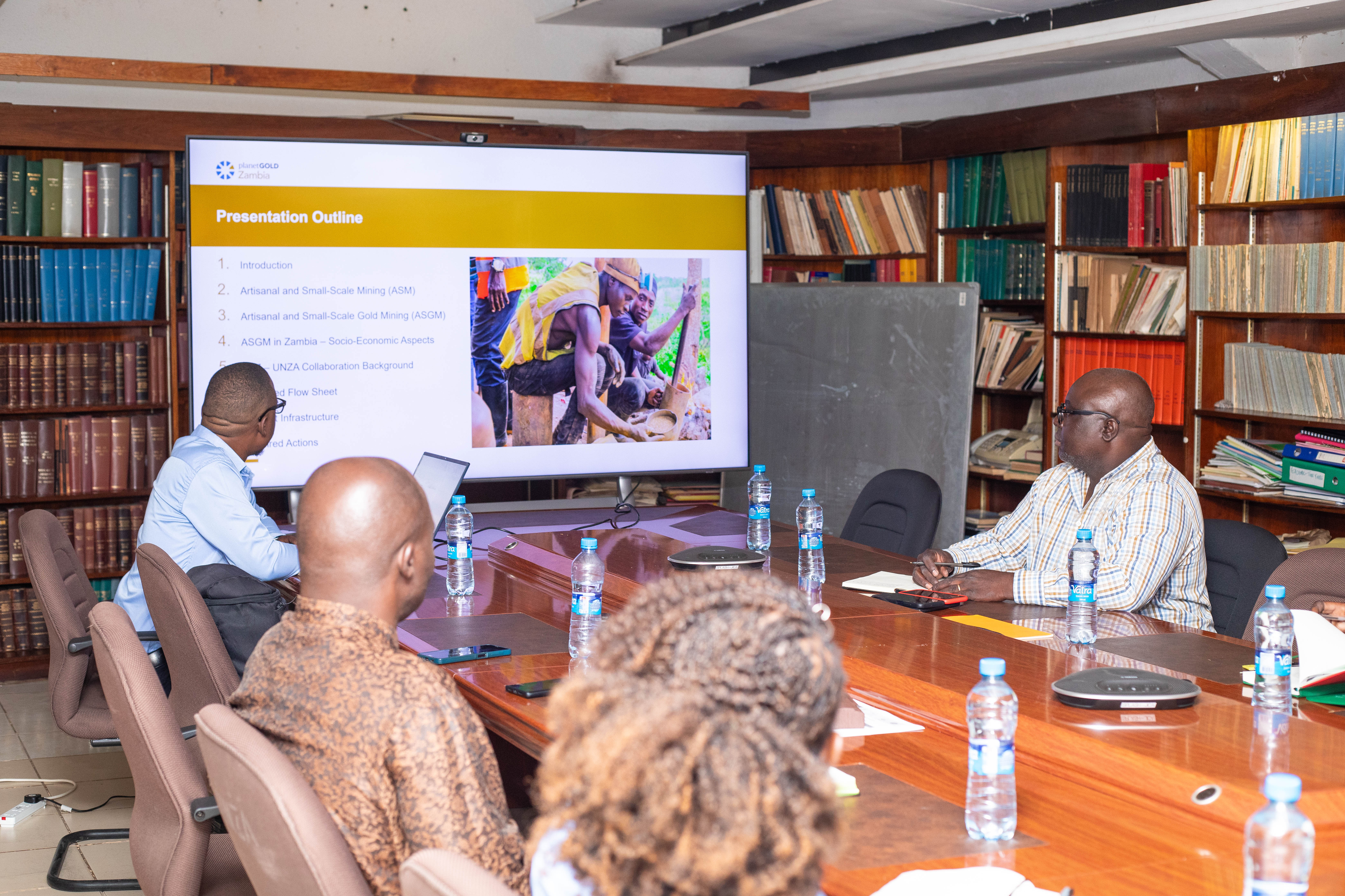 The Projects engineer doing a presentation of MFPS