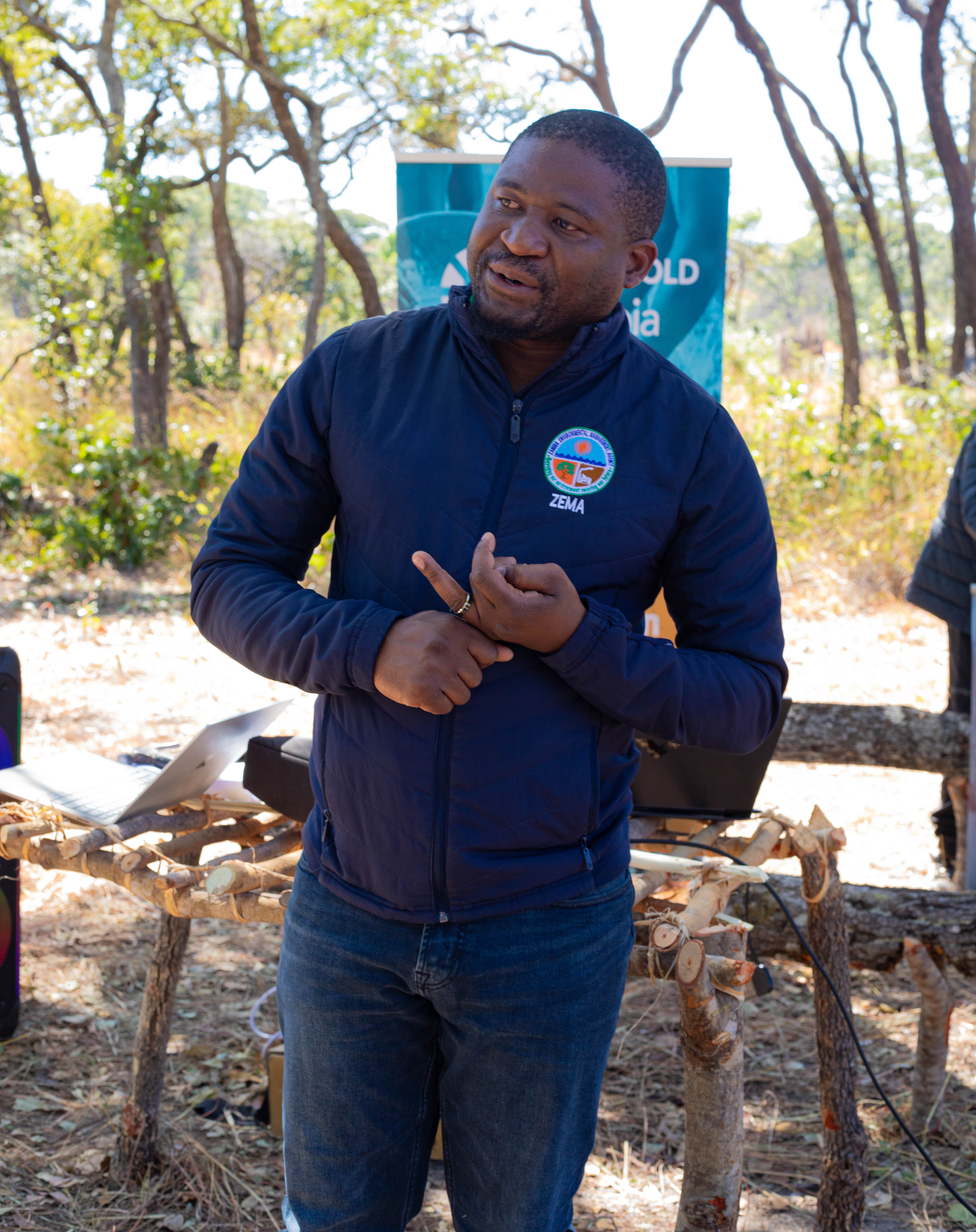 Mr. Steven Mamphuku from ZEMA higlighting the environmental Regulations and licensing requirements