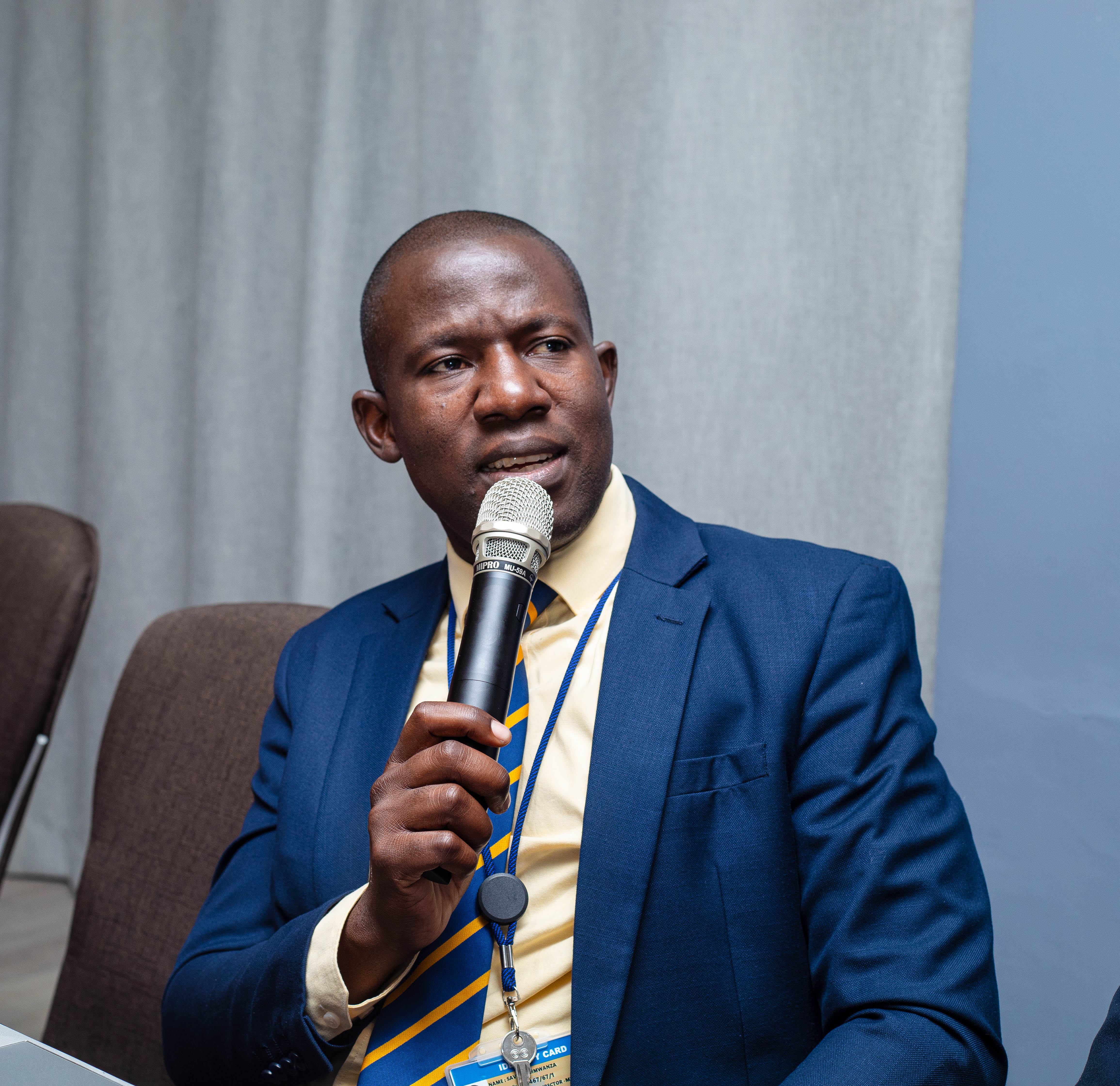 Mr. Saviour Simwanza, Assistant Director for ASM Mining Audit explaining the designated departments established to tackle issues related to ASGM