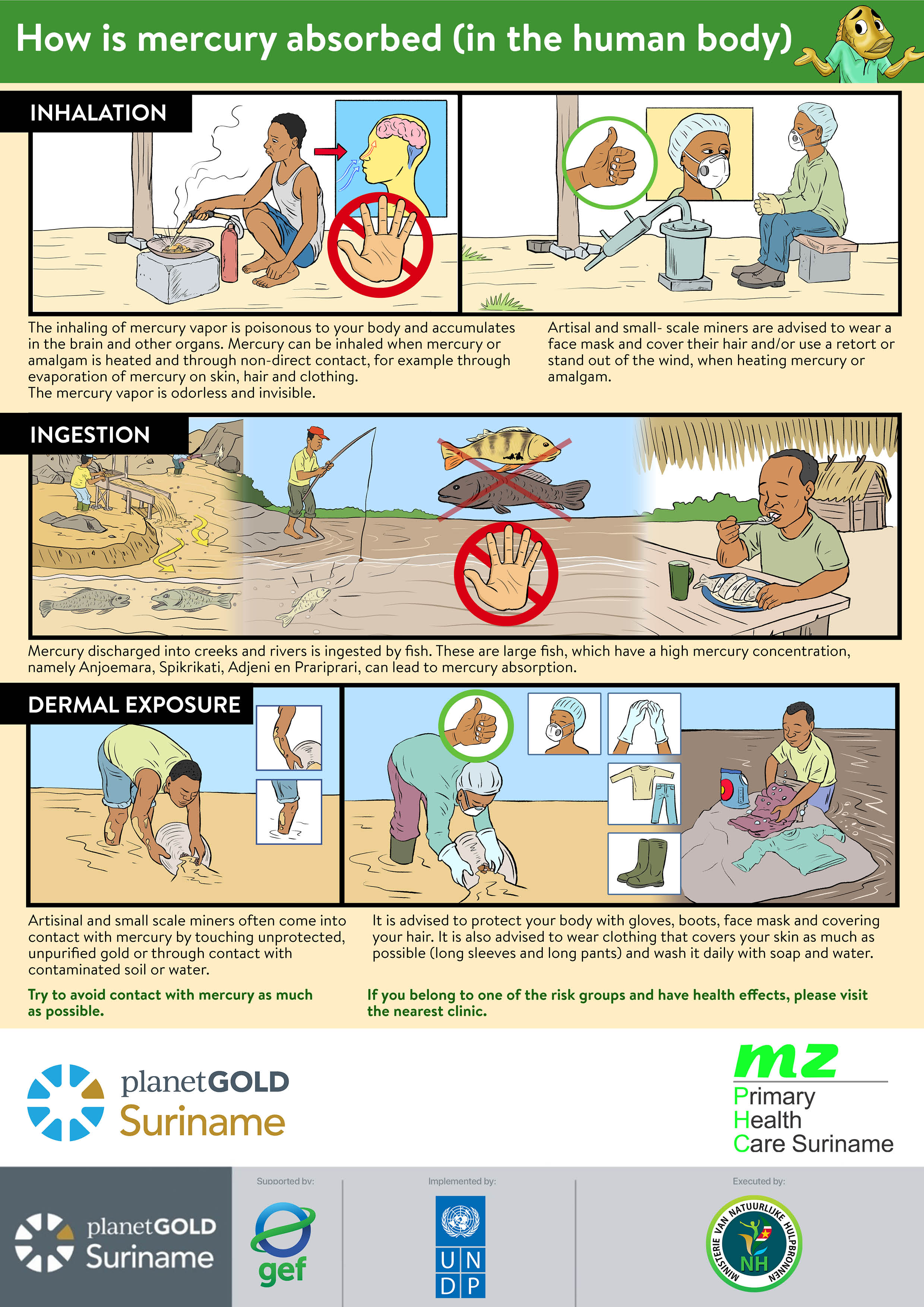How does mercury enter the human body 