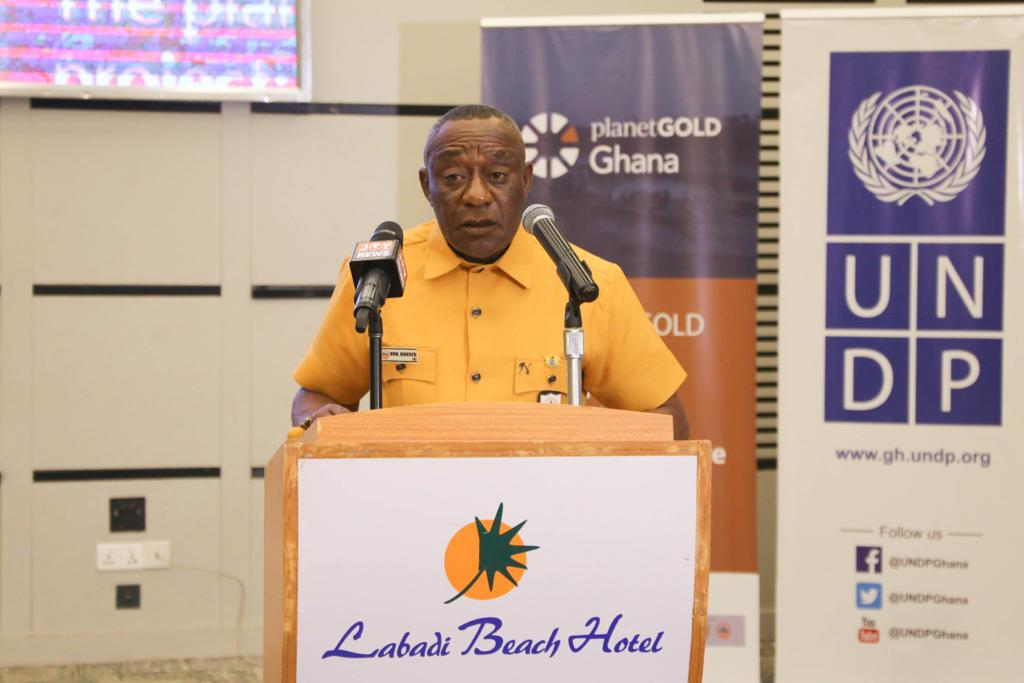 The Executive Director, EPA, Dr. Henry Kwabena Kokofu, presenting the Keynote Address