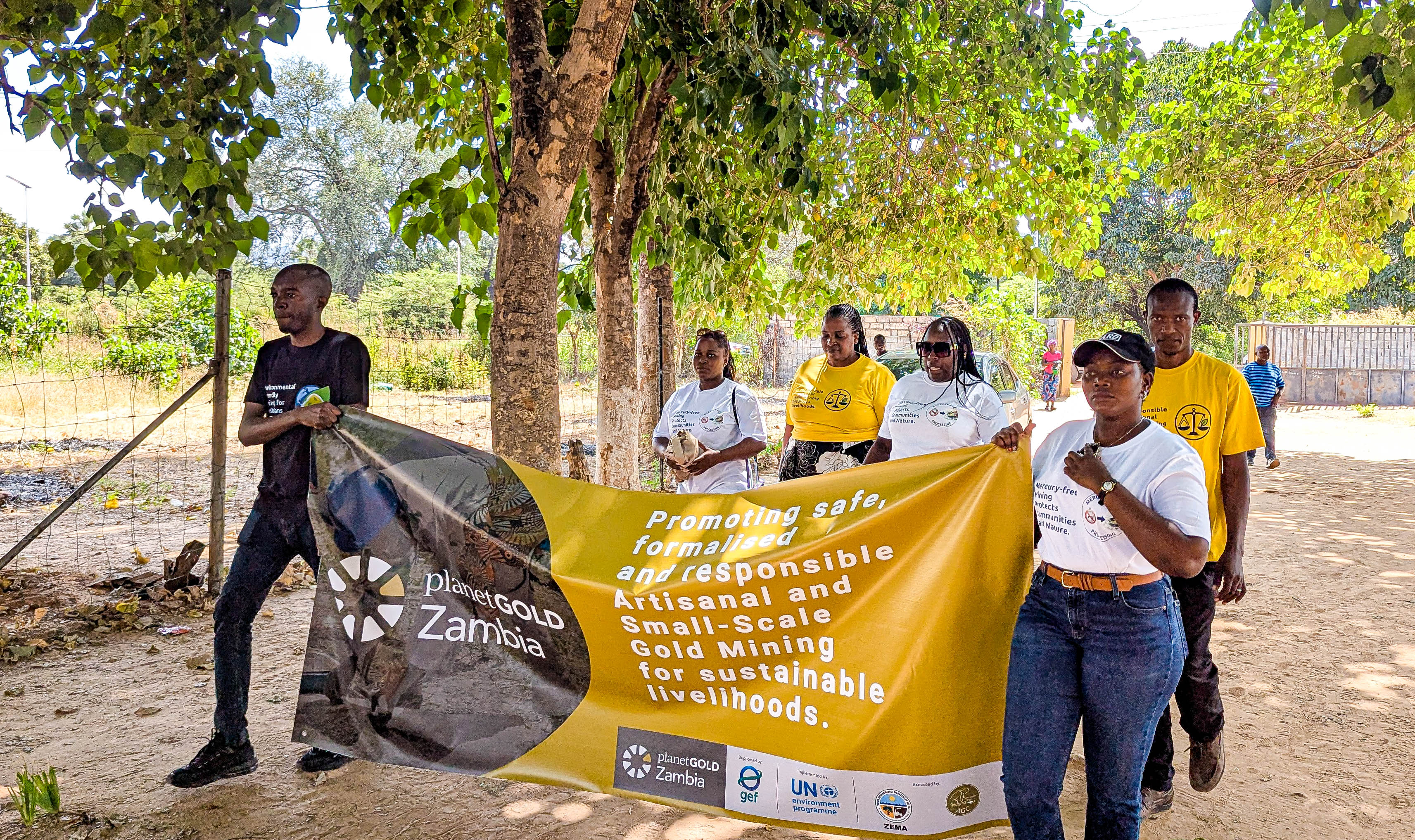 The DASGM matching during the Labour Day celebrations in Rufunsa District