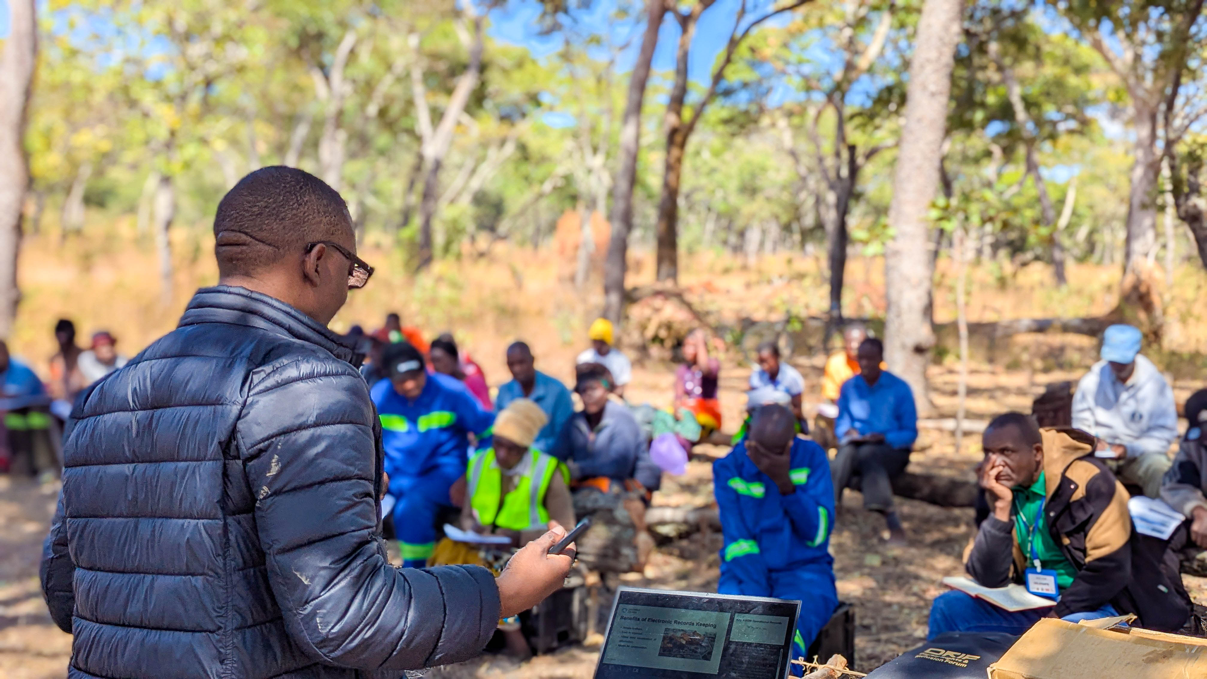 Project Metallurgist Musanje Chikatala Conducting a Lesson on investment