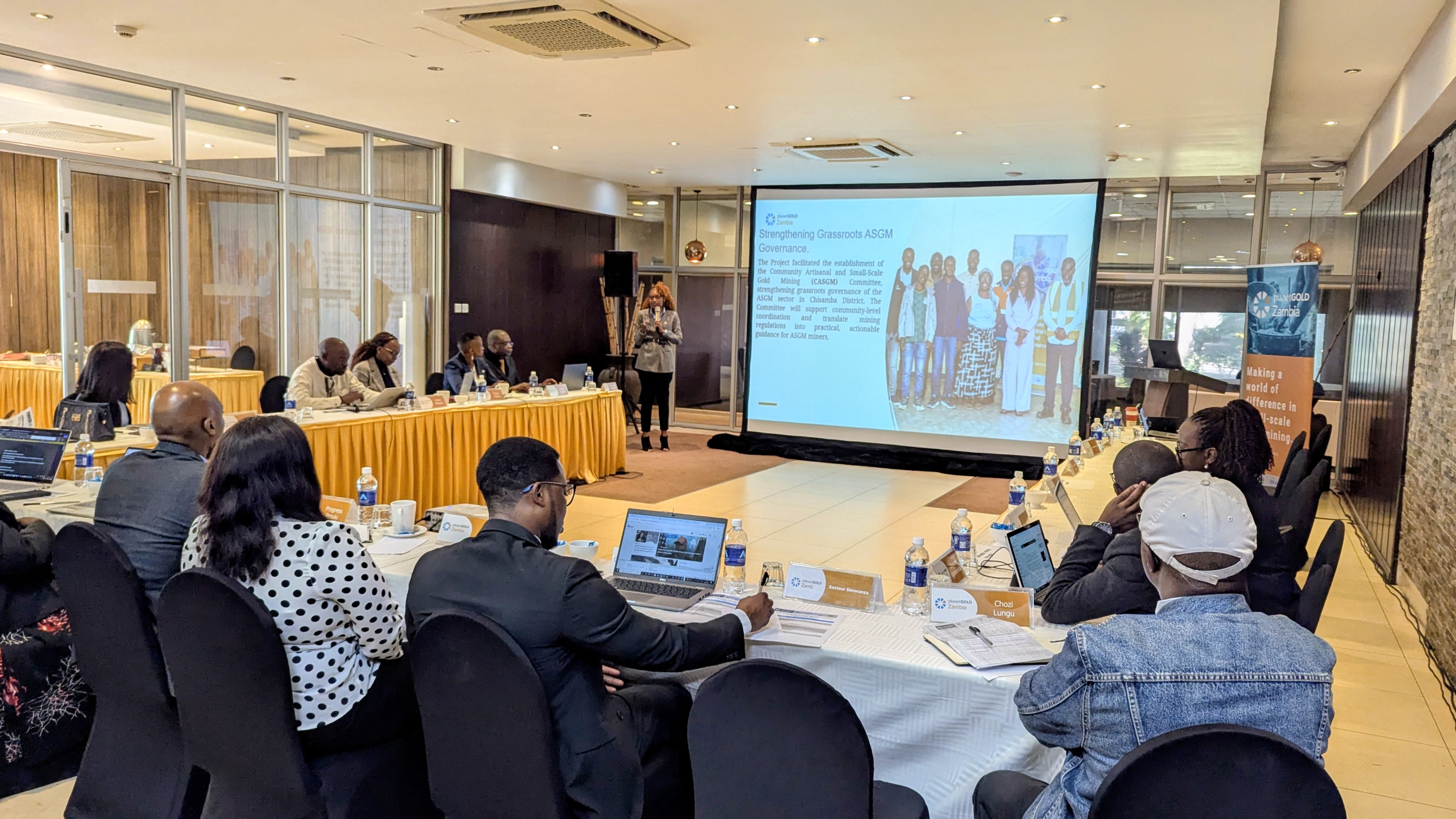 Members of the NAC listening in on the presentation by the National Project manager 