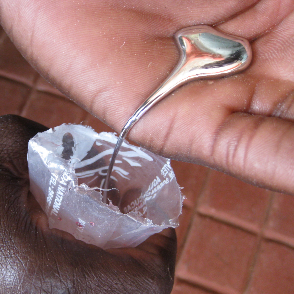 Mercury being poured