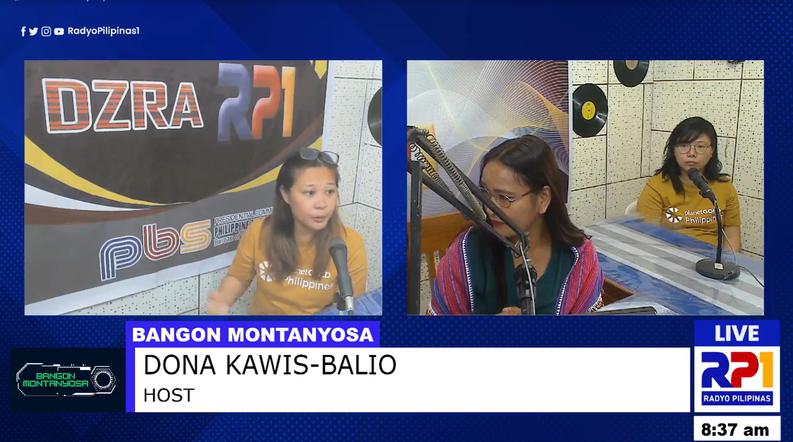 Screenshot from the live guesting of AGC on Radyo Pilipinas Bontoc (A)