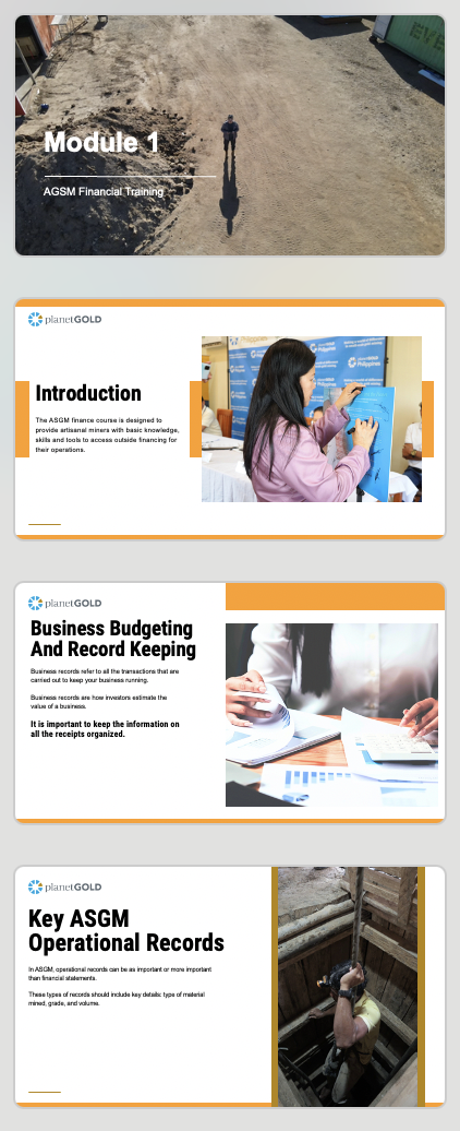 Screenshot of training slides