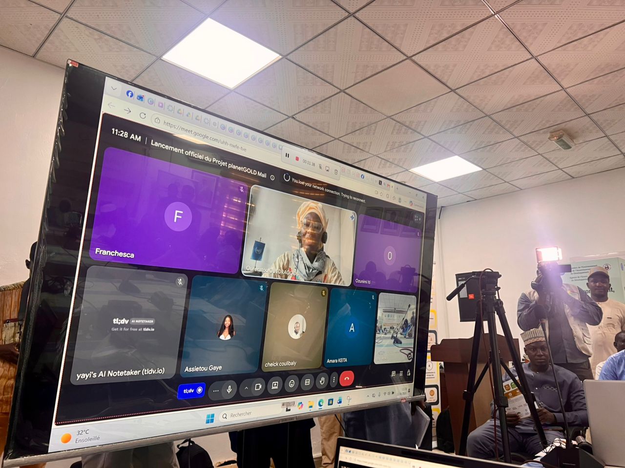 UNIDO Representative delivering her remarks via videoconference during the event