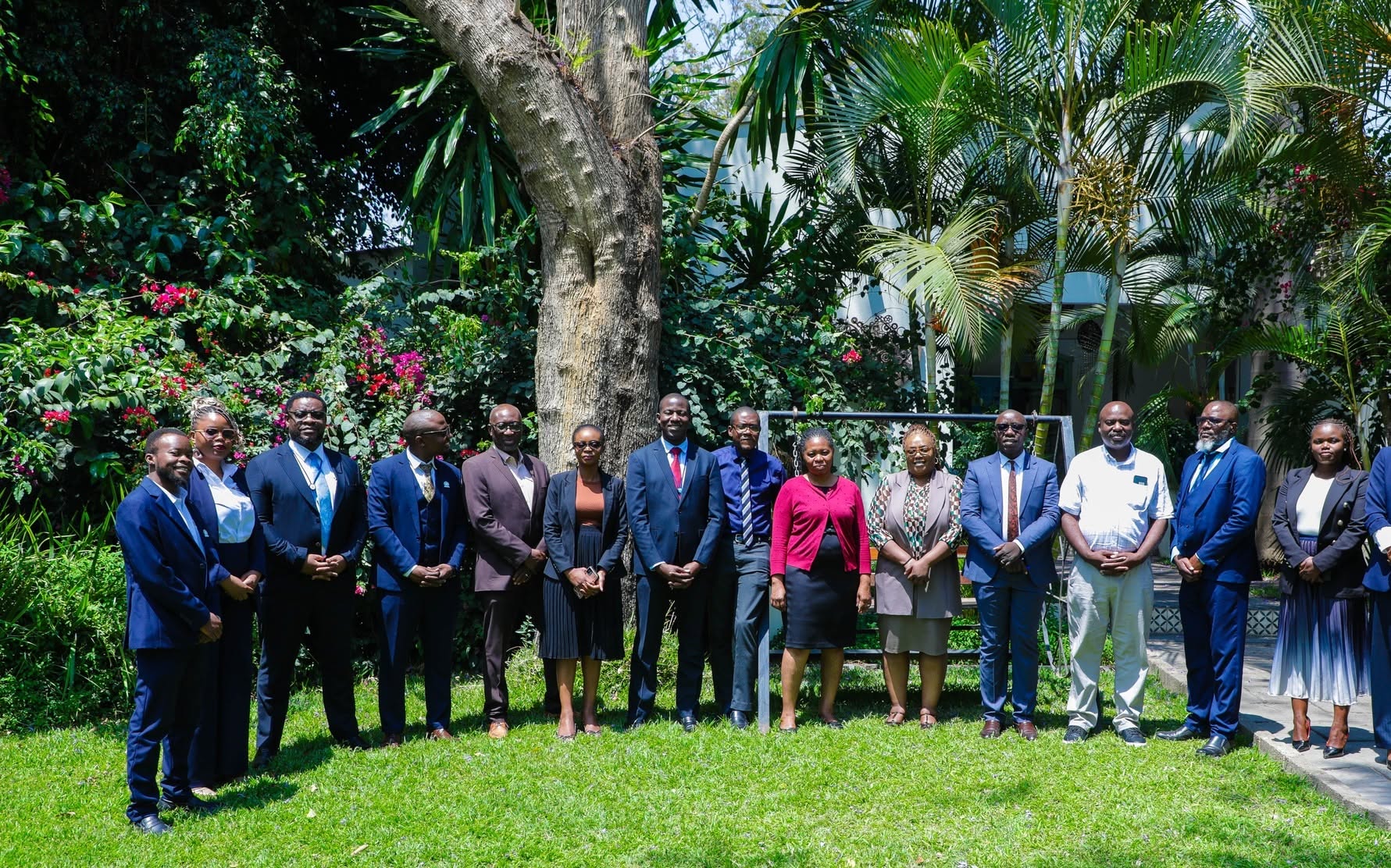 Financial Management Committee members following the vetting of financial institutions for the ASGM Revolving Fund.