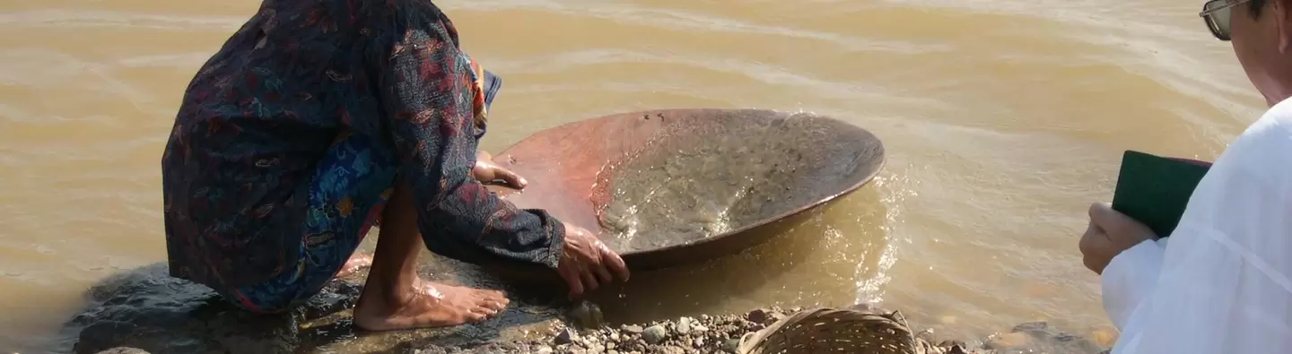 Woman panning