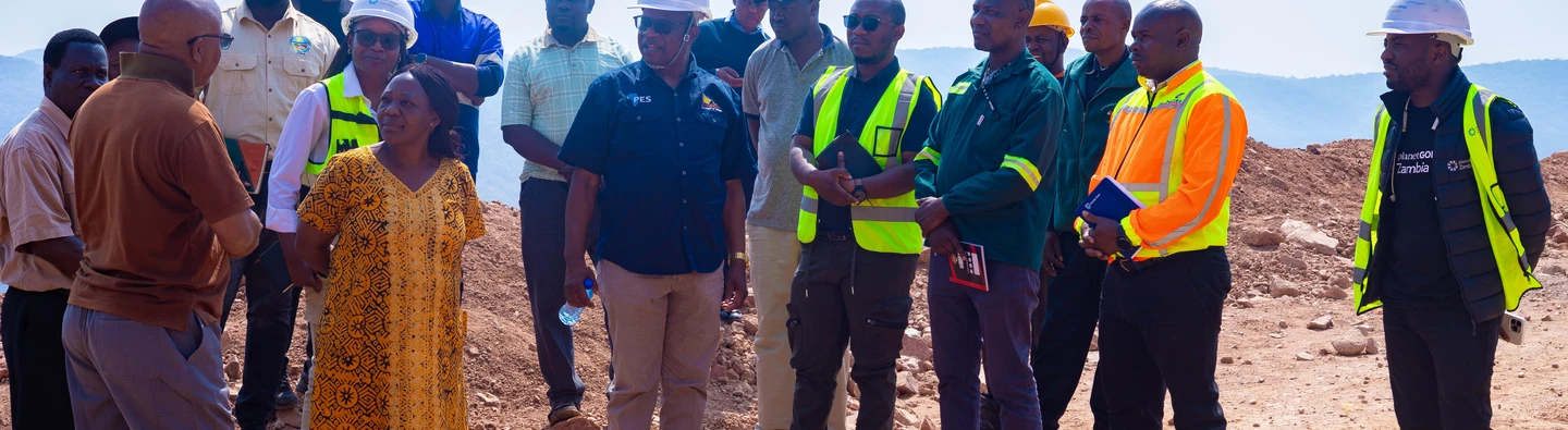 Government and partners Government officials and partners during the engagement with miners in Lusangazi District.