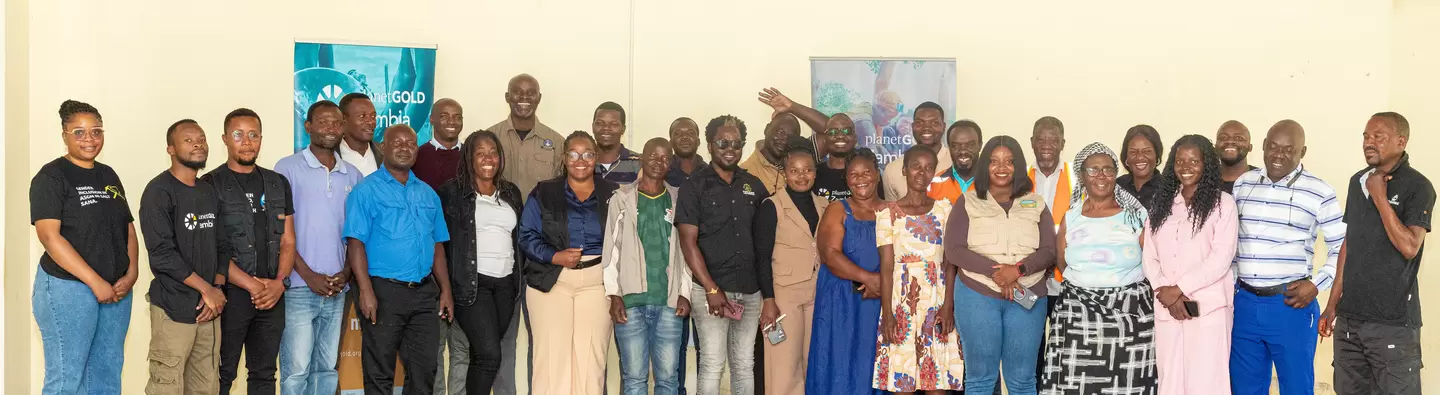 Group pause after the formation of the CASGM Committee in Chisamba District