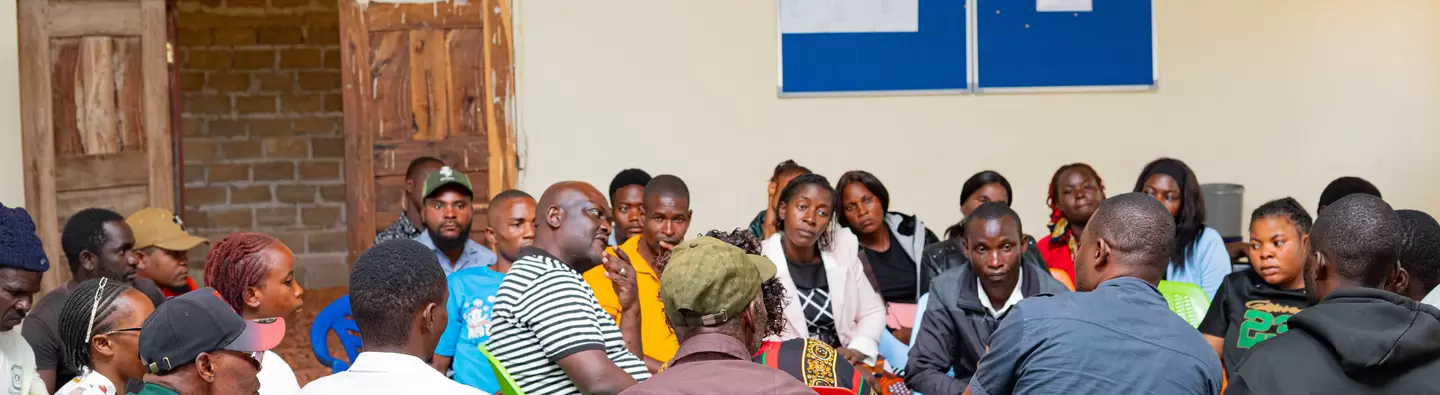 Miners actively participate in discussions during the election of various leaders of the Community Artisanal and Small-Scale Gold Mining (CASGM) committee, marking an important step toward strengthening local governance and formalisation in ASGM