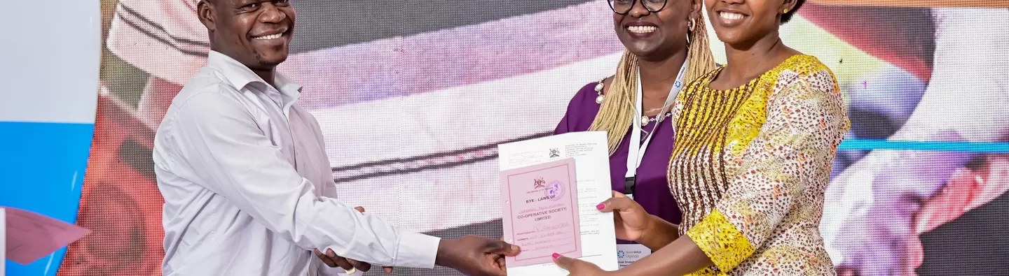 Uganda's newly-registered ASGM mining cooperatives receive certificates from State Ministier for Energy and Mineral Development