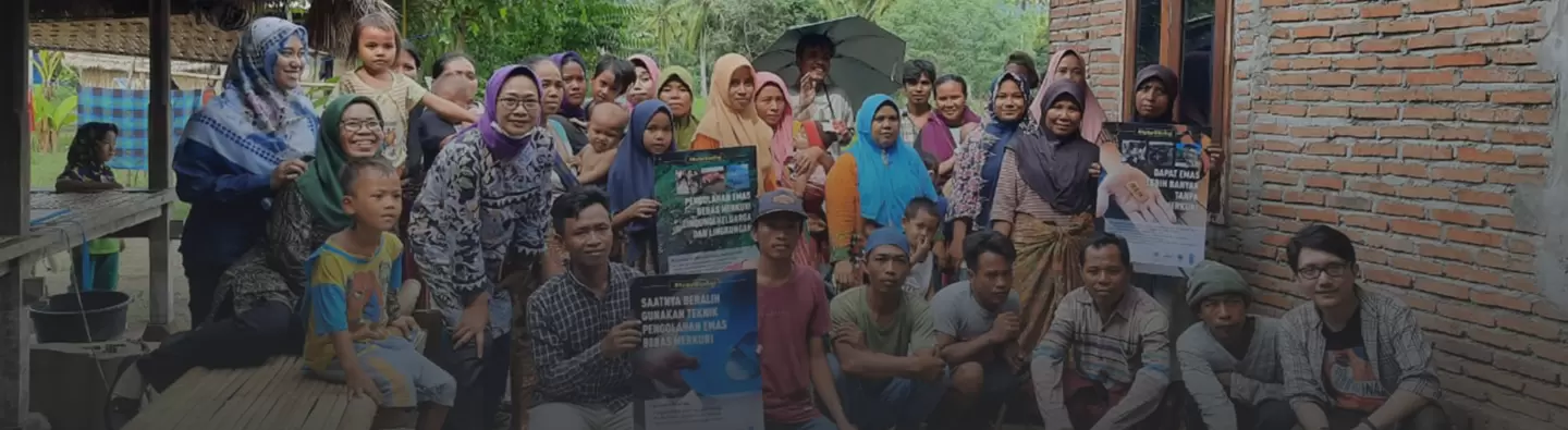 Mercury awareness campaign with miners and villagers in Sekotong Lombok Indonesia