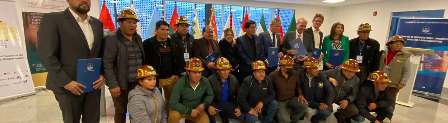 Group at signing event
