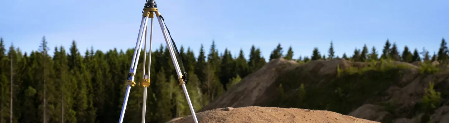 A treepod measuring instrument standing on a hill