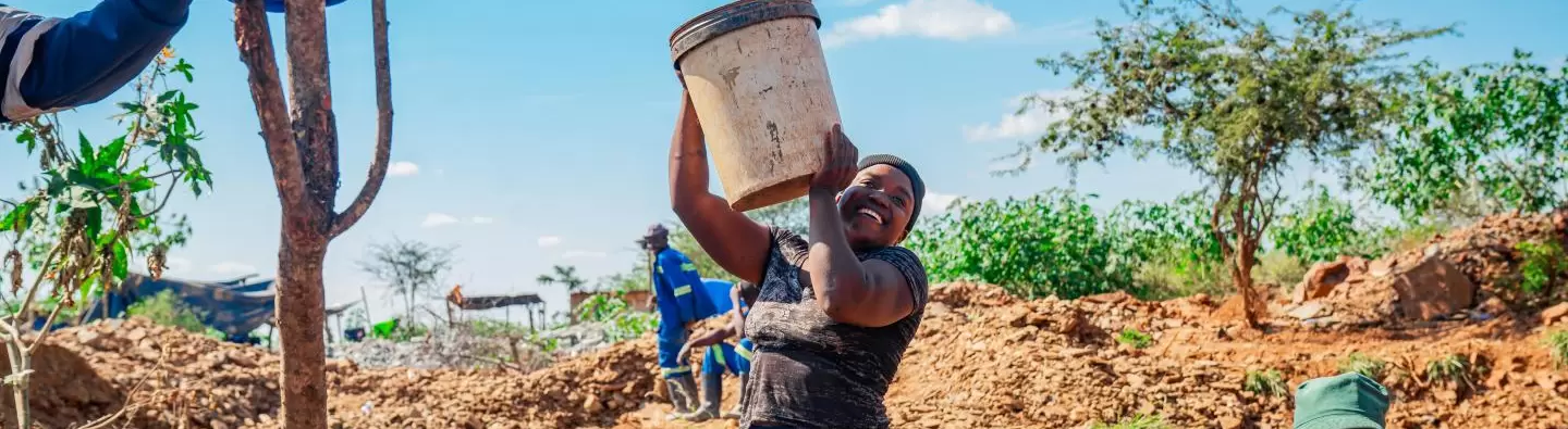 Woman at work.