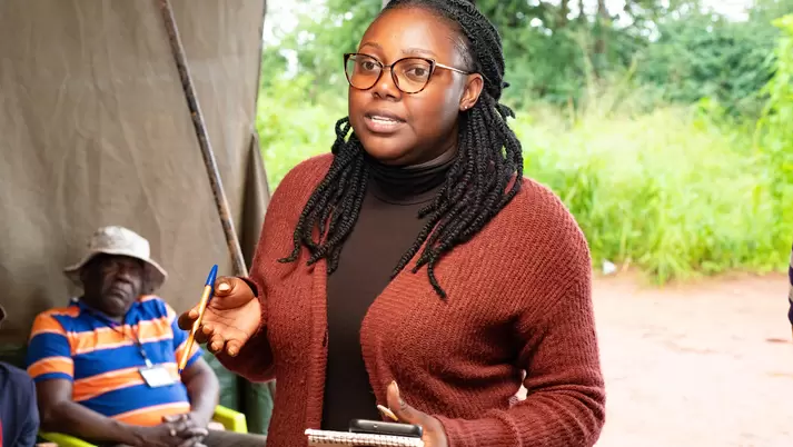 Ms Chimanga Explaining the role Women play in Artisanal and Small-Scale Gold Mining