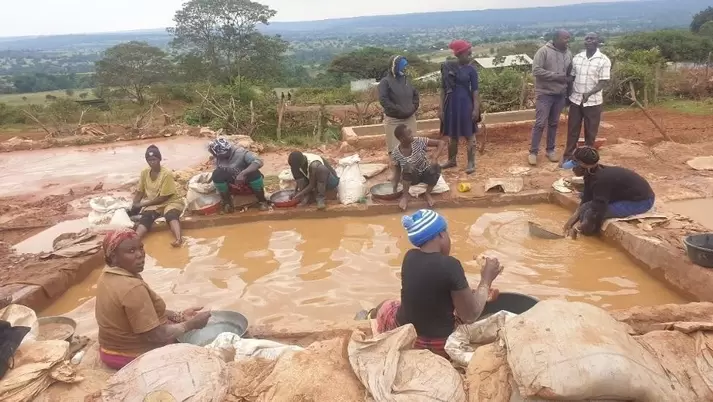 Gold processing in Narok County