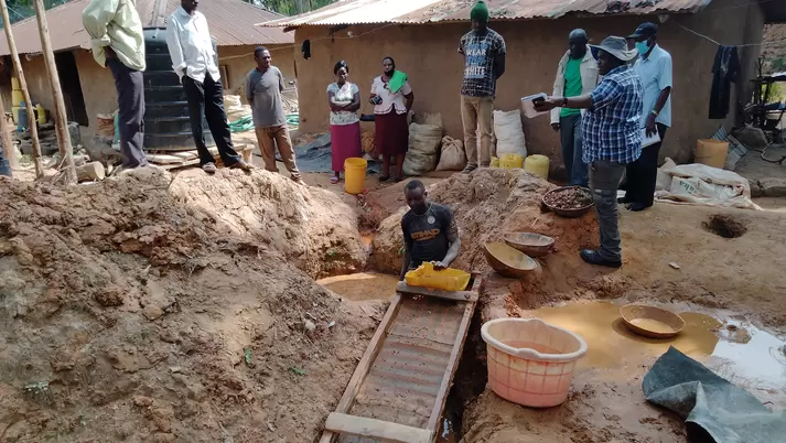 The project team mapping out miners, mining groups and sites in Vihiga County