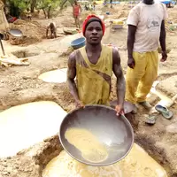 Gold panner Burkina Faso