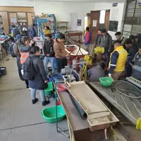 Trituración y molienda y concentración del material aurífero