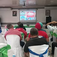 Mineros artesanales y personal de la delegación territorial norte del MEM durante el lanzamiento de planetGold Nicaragua
