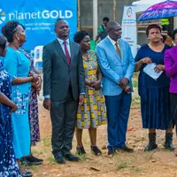 Members of Parliament who sit on the natural resources committee of Parliament address miners, community members and guests at Kayonza Mine Site. 