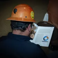 Looking at brochure