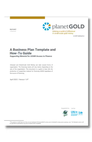 Cover image of planetGOLD draft business plan template
