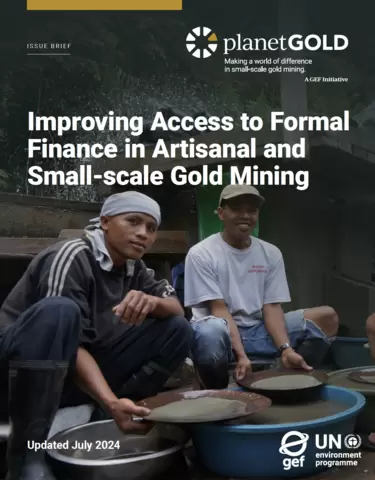 improving access to formal finance ASGM issue brief cover