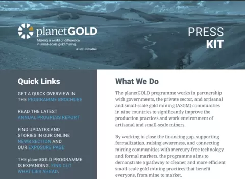 Cover of press kit