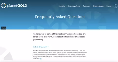 FAQs page