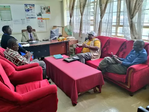 planetGOLD team in a meeting with the Kakamega County Director of Cooperatives, Mr. Ben Kangale